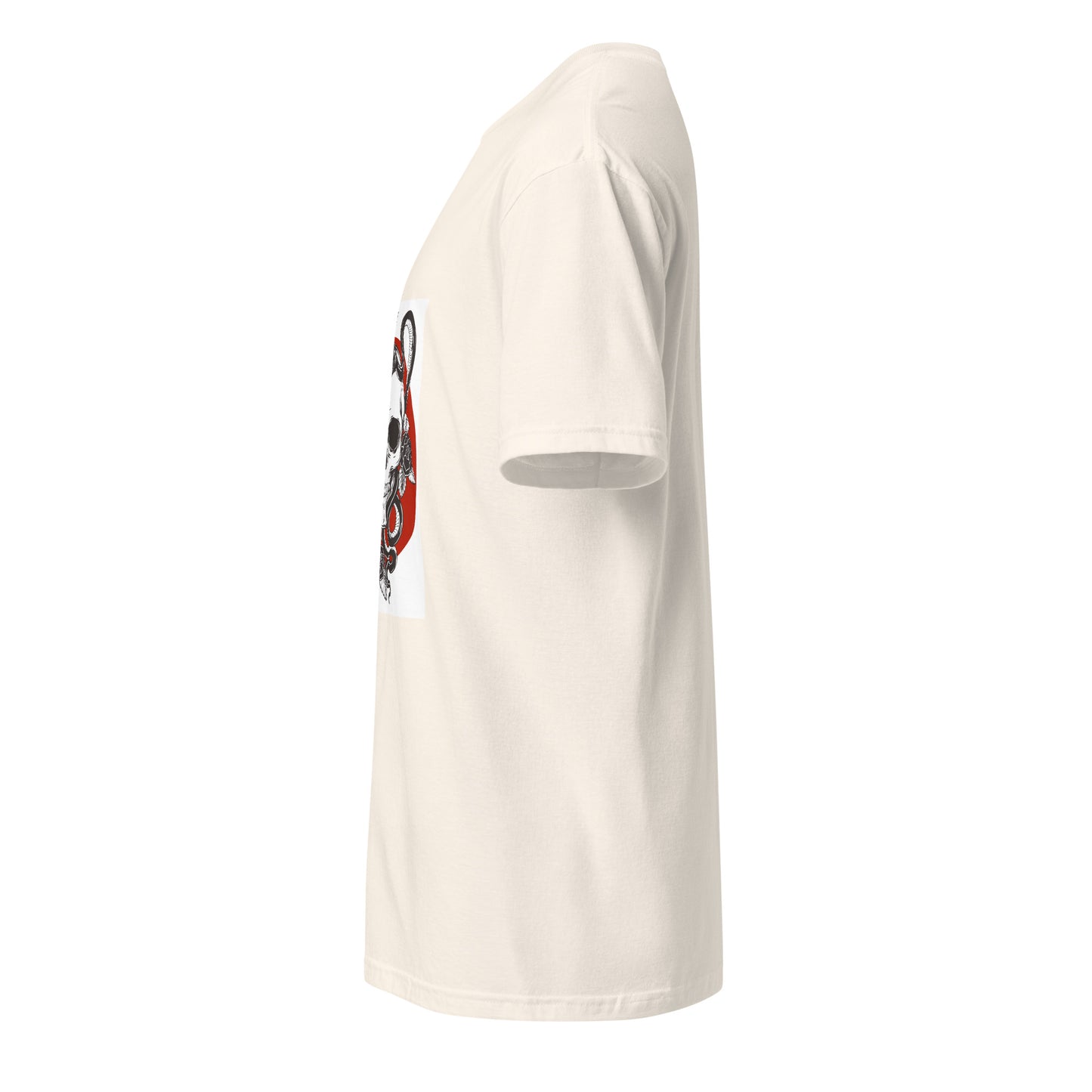 Serpent Skull - Striking Shadows - Short-Sleeve Unisex T-Shirt - Graphic Tee - Natural - Left side