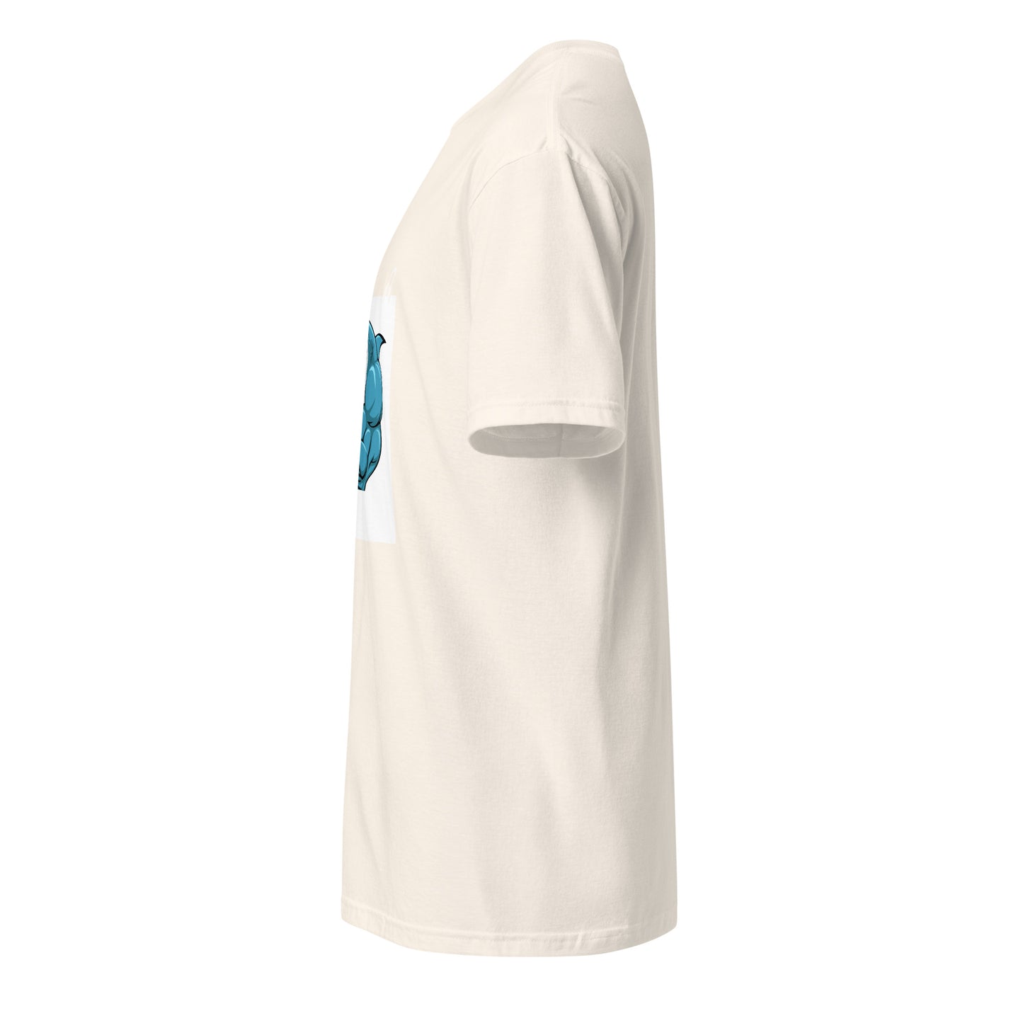 Muscle Shark - Flexin Underwater - Short-Sleeve Unisex T-Shirt - Graphic Tee - Natural - Left side