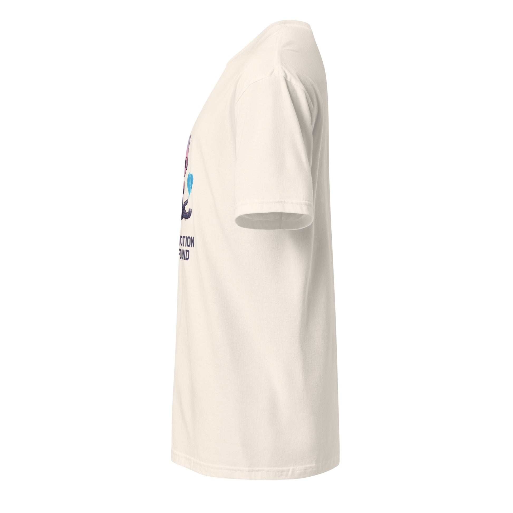 404: Emotion Not Found – Glitch Heart Robot  - Short-Sleeve Unisex T-Shirt - Graphic Tee - Natural - Left side