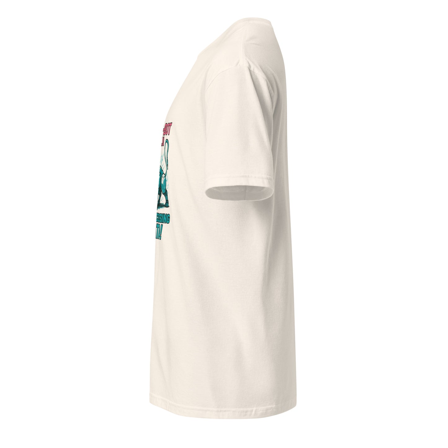 Neko-Bot Mk. II – “Purr-cessing Data…” - Short-Sleeve Unisex T-Shirt - Graphic Tee - Natural - Left side