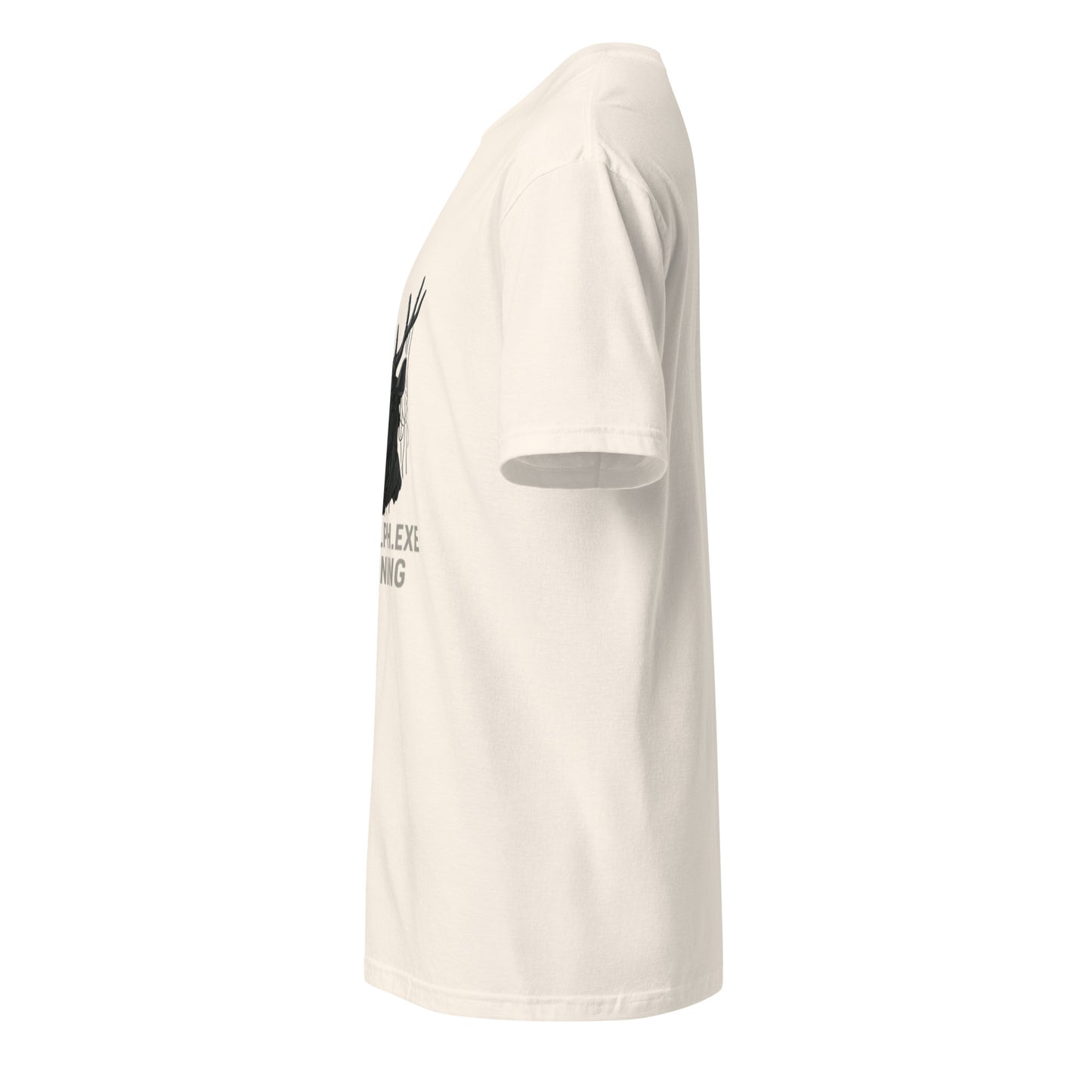 Rudolph.exe - Robotic Reindeer - Short-Sleeve Unisex T-Shirt - Graphic Tee - Natural - Left side