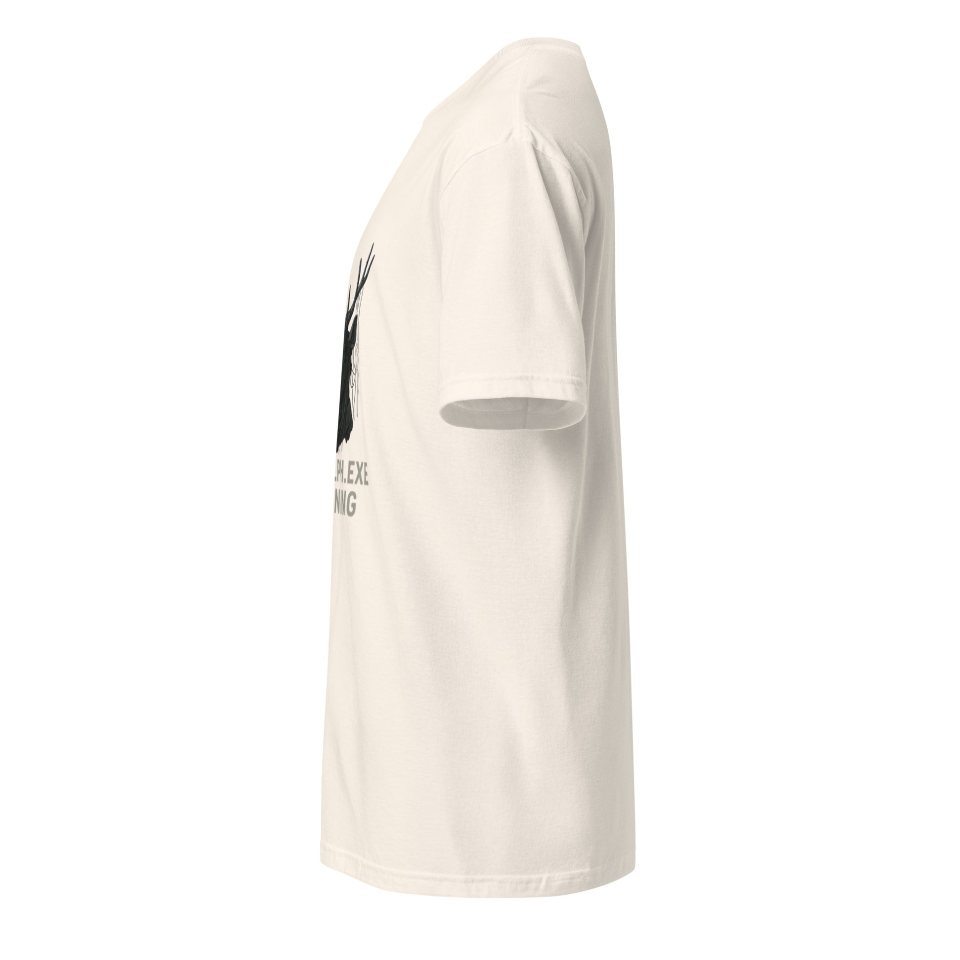 Rudolph.exe - Robotic Reindeer - Short-Sleeve Unisex T-Shirt - Graphic Tee - Natural - Left side