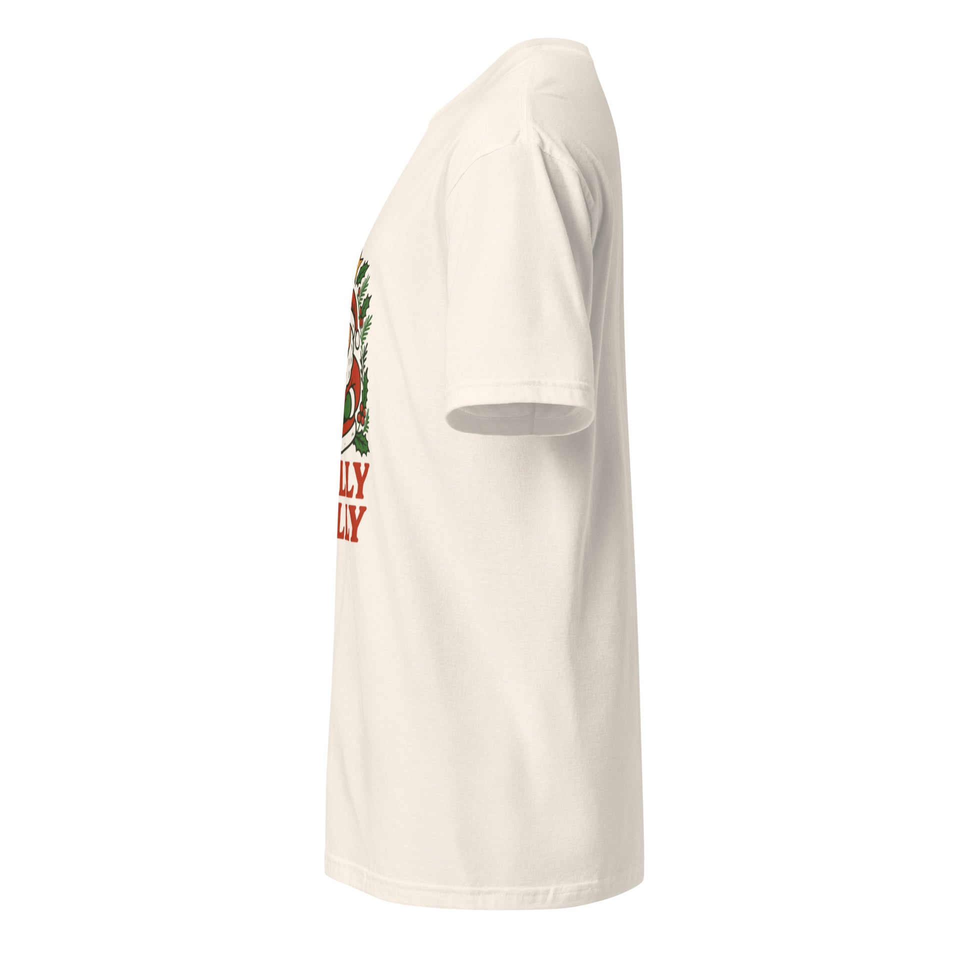 Holly Jolly - Timeless Cheer - Short-Sleeve Unisex T-Shirt - Graphic Tee - Natural - Left side