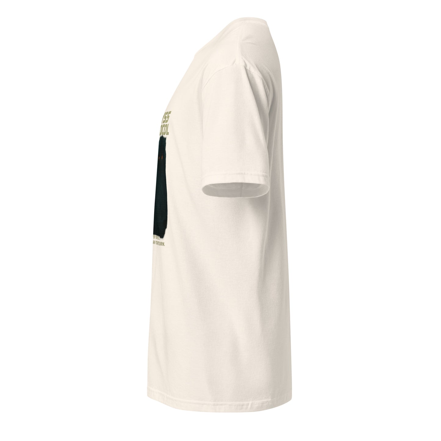 Abyss Protocol - Dark Confrontation - Short-Sleeve Unisex T-Shirt - Graphic Tee - Natural - Left side