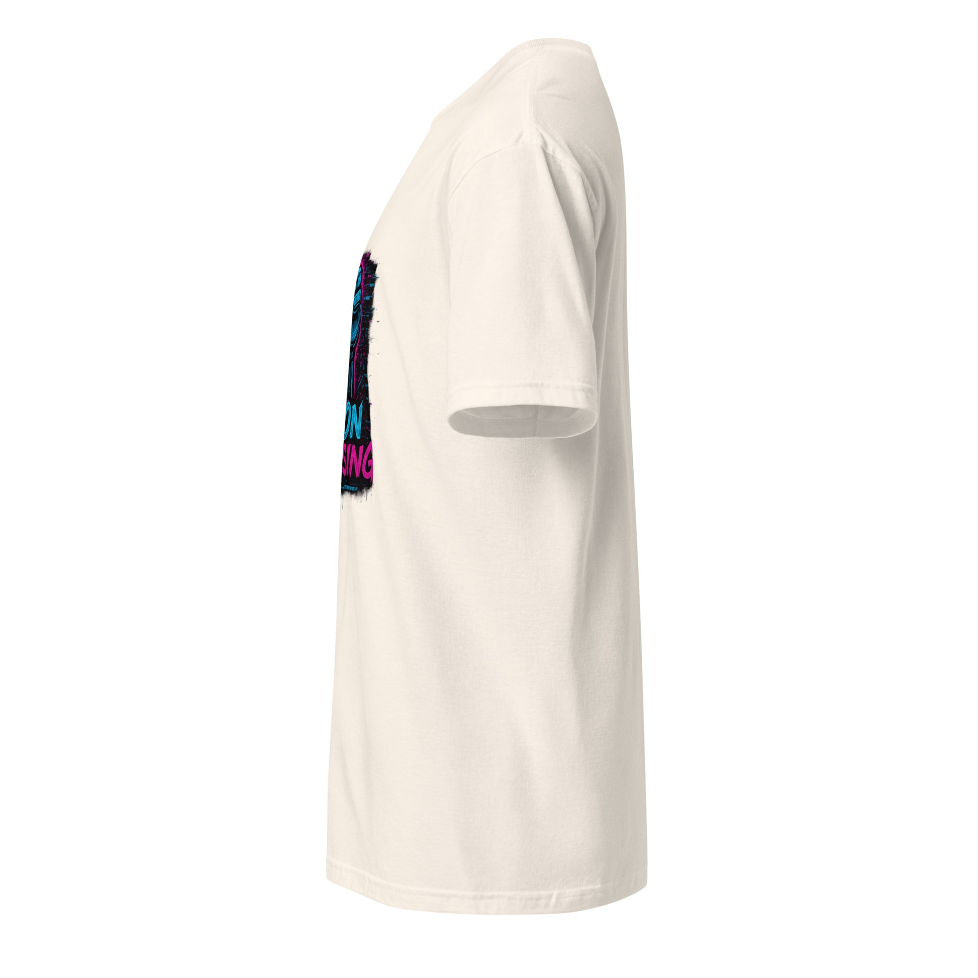 Neon Uprising - Digital Rebellion - Short-Sleeve Unisex T-Shirt - Graphic Tee - Natural - Left side