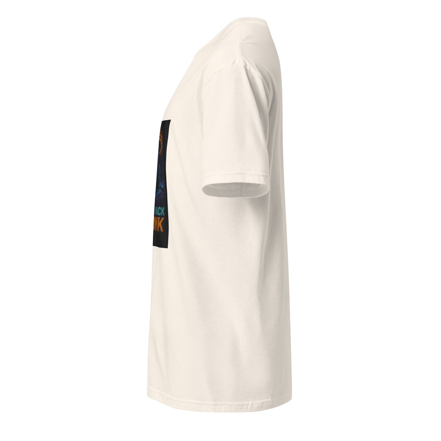 Halo Hack Monk - Digital Calm - Short-Sleeve Unisex T-Shirt - Graphic Tee - Natural - Left side