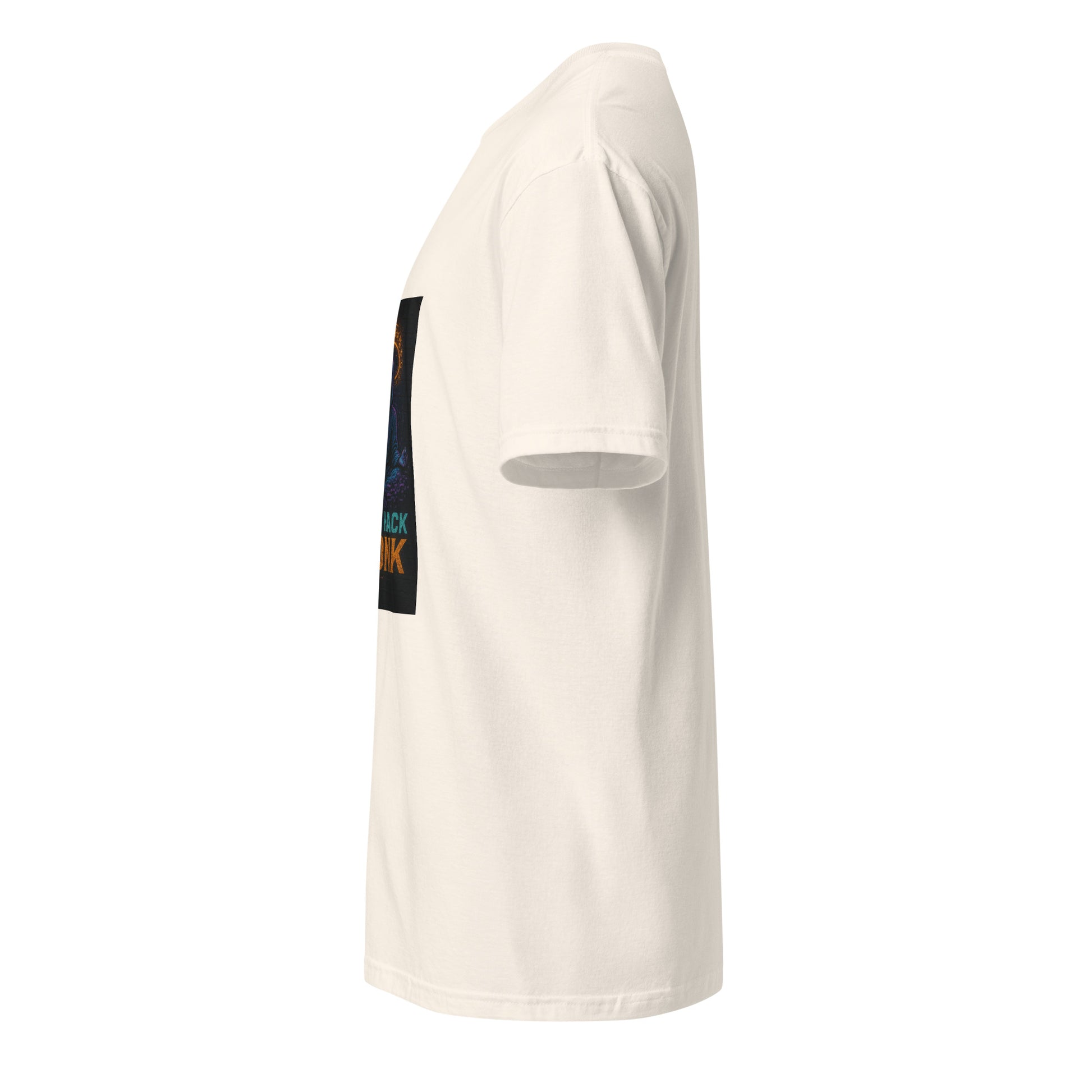 Halo Hack Monk - Digital Calm - Short-Sleeve Unisex T-Shirt - Graphic Tee - Natural - Left side
