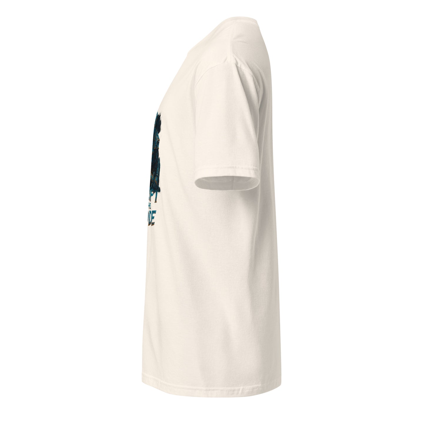 Synthex Crusader - Techno Knight - Short-Sleeve Unisex T-Shirt - Graphic Tee - Natural - Left side