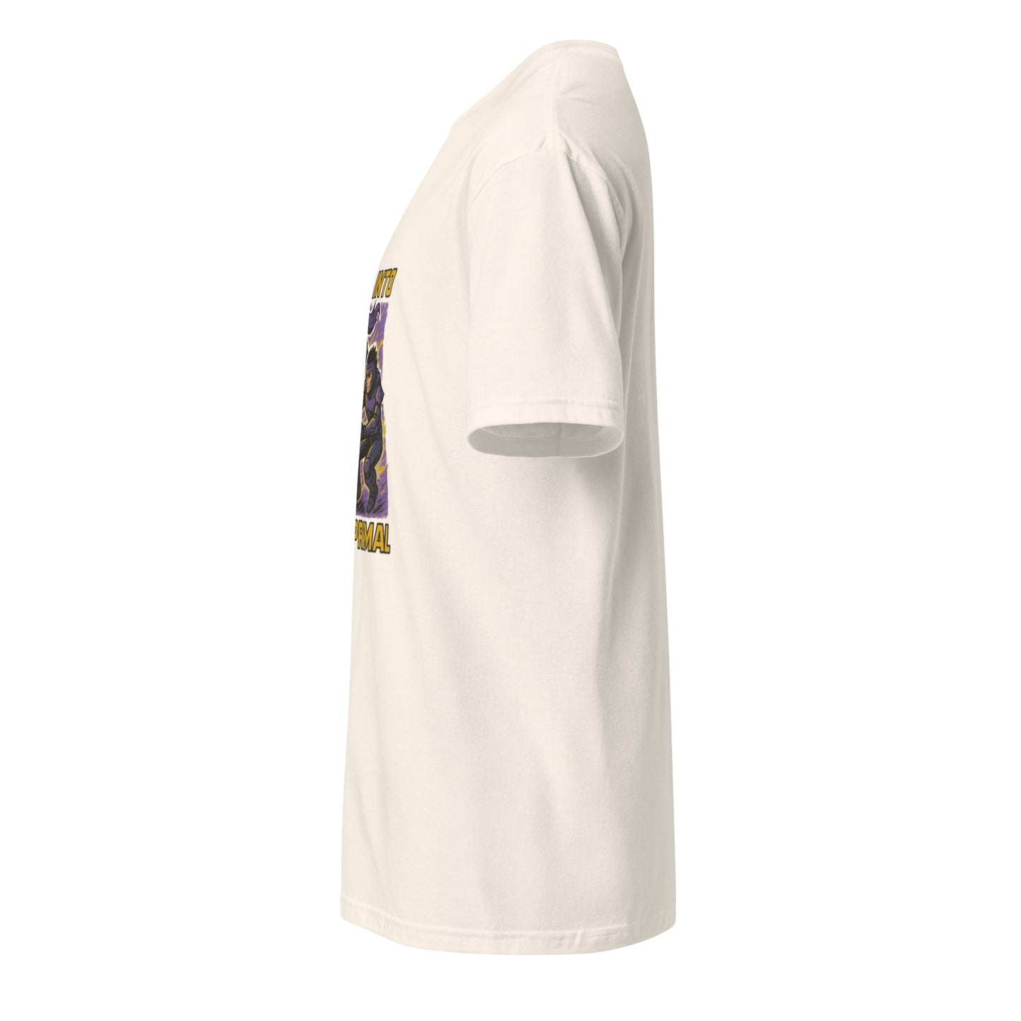 Helix Drifters – Rebel Mono-Wheel Hover Riders - Short-Sleeve Unisex T-Shirt - Graphic Tee - Natural - Left side