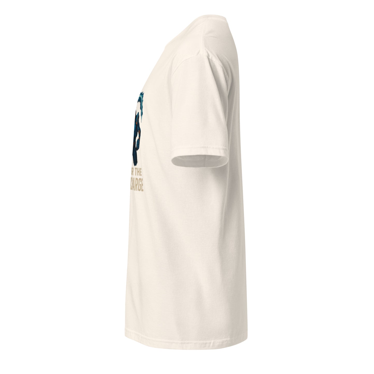 Arcstorm Gladiator – “Fight for the Stormcharge.” - Short-Sleeve Unisex T-Shirt - Graphic Tee - Natural - Left side