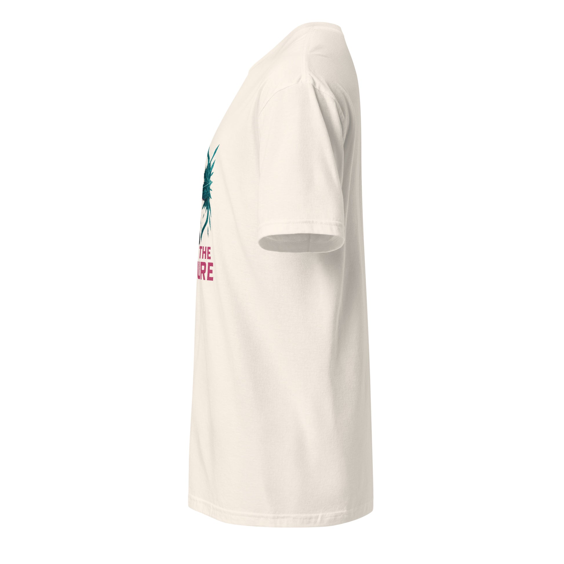 Quantum Prism Huntress – “Split the Future.” - Short-Sleeve Unisex T-Shirt - Graphic Tee - Natural - Left side