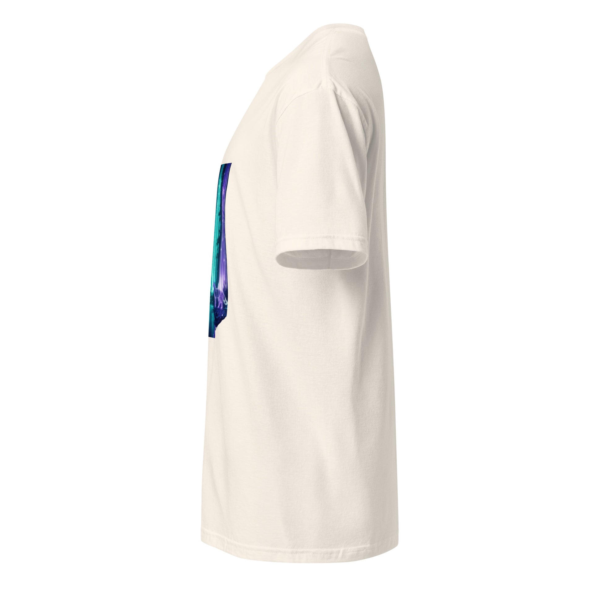 Quantum Forest – Digital Nature Fusion - Short-Sleeve Unisex T-Shirt - Graphic Tee - Natural - Left side