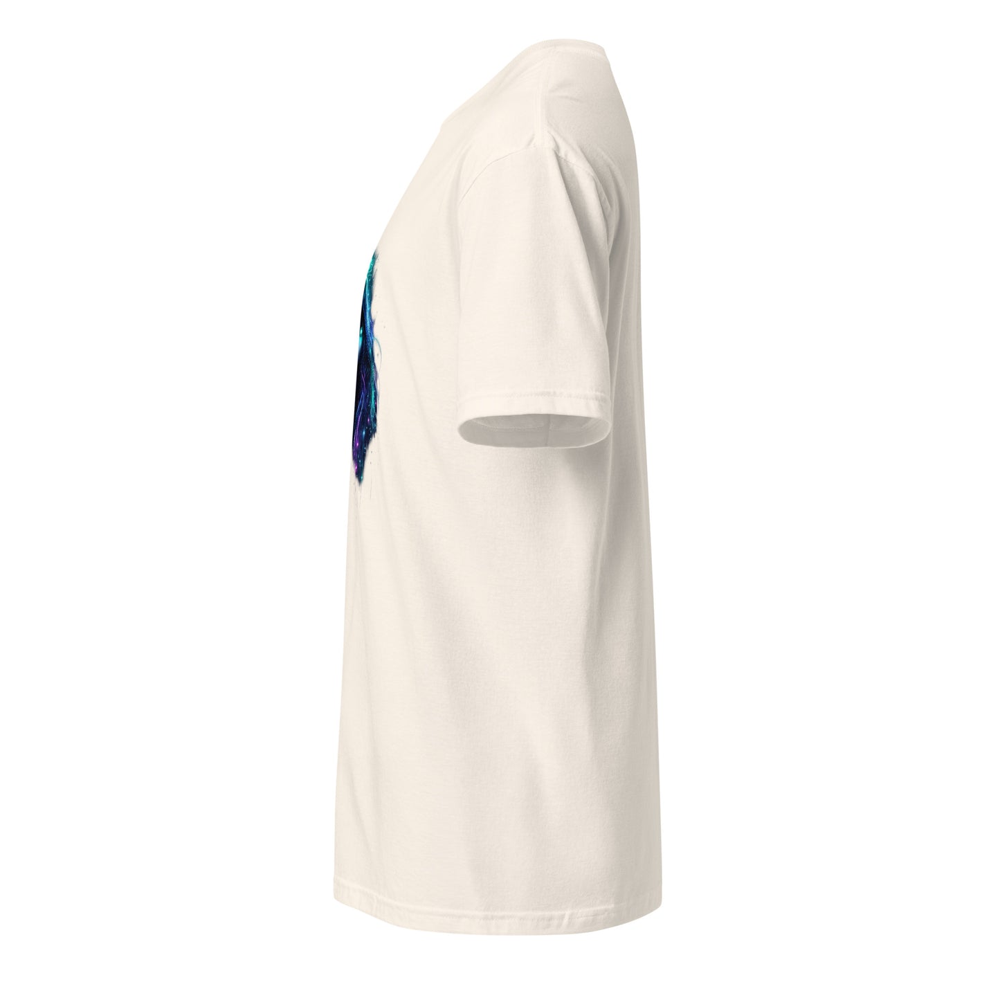 Cyber Oracle – Tech Spiritual - Short-Sleeve Unisex T-Shirt - Graphic Tee - Natural - Left side