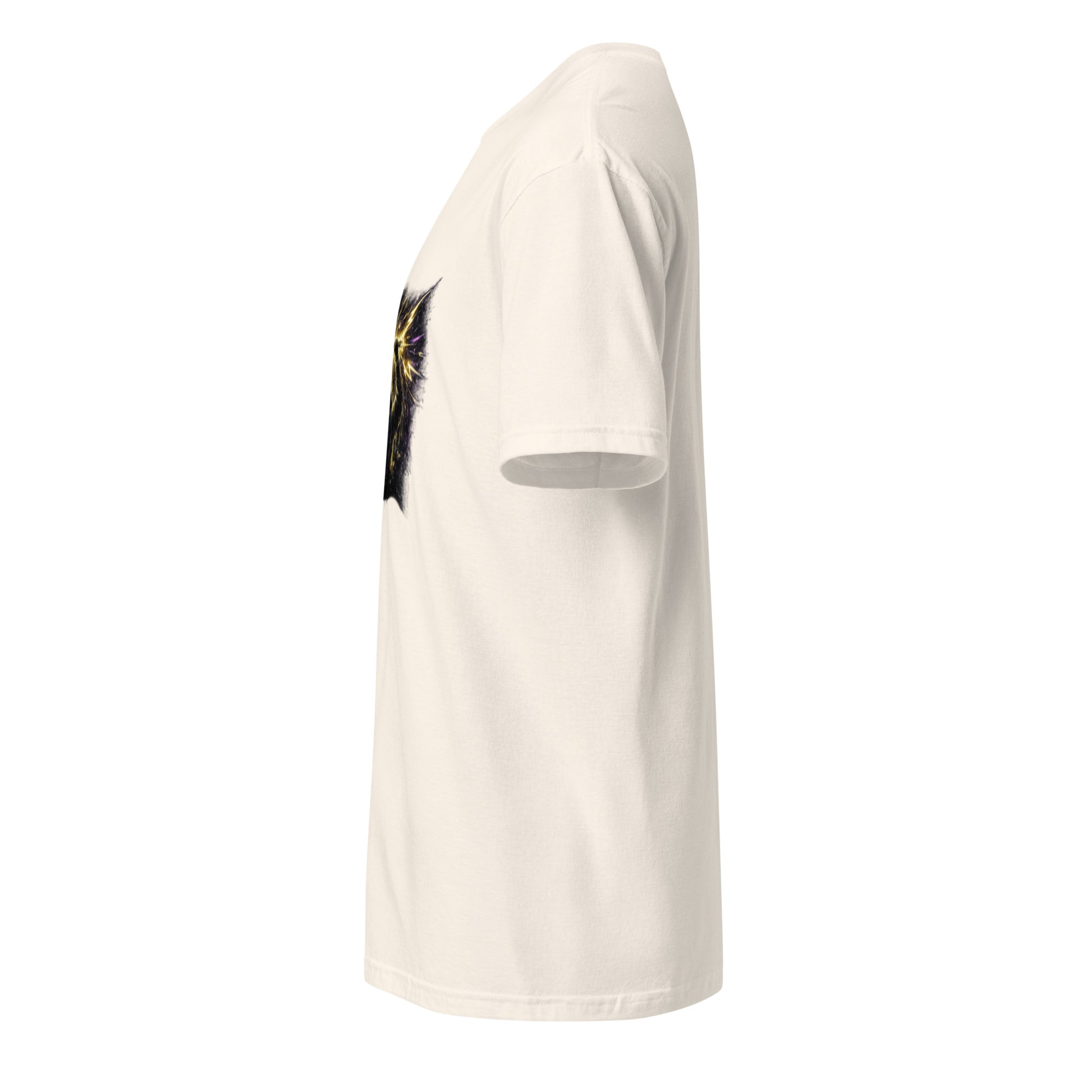 Last Signal Prophet – Cyber Graffiti - Short-Sleeve Unisex T-Shirt - Graphic Tee - Natural - Left side