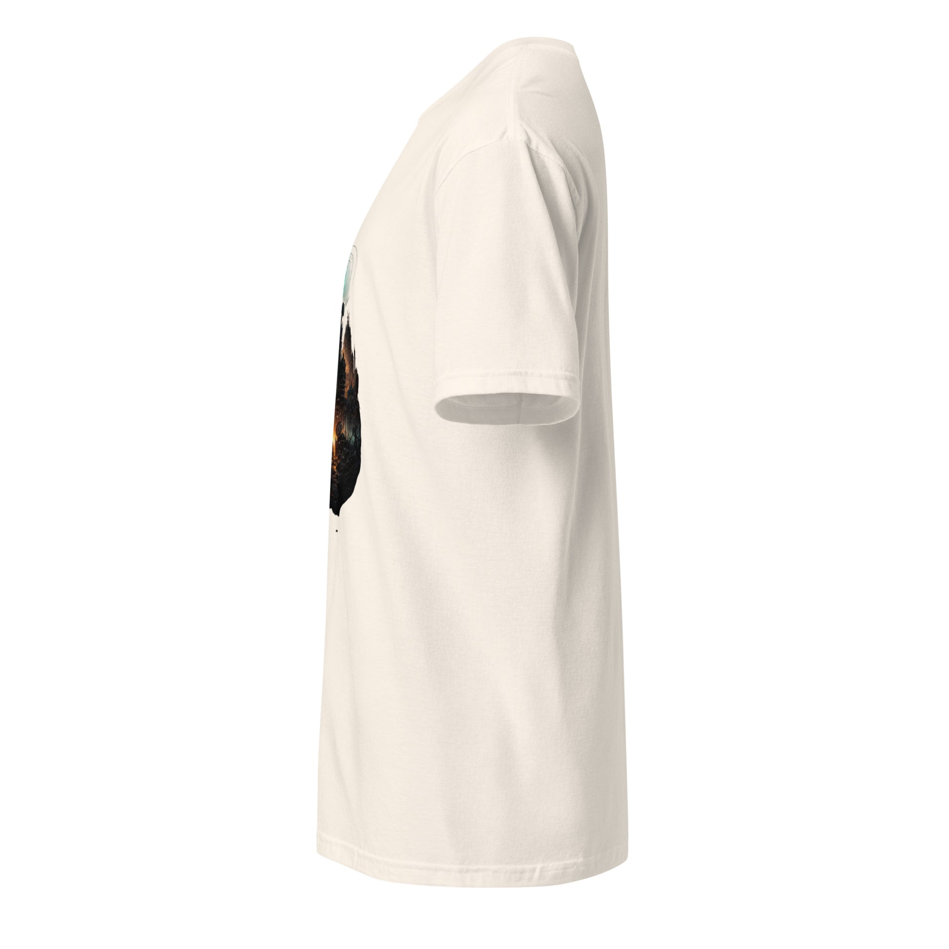 Dead Signal City – Dystopian Cyber Streetwear - Short-Sleeve Unisex T-Shirt - Graphic Tee - Natural - Left side