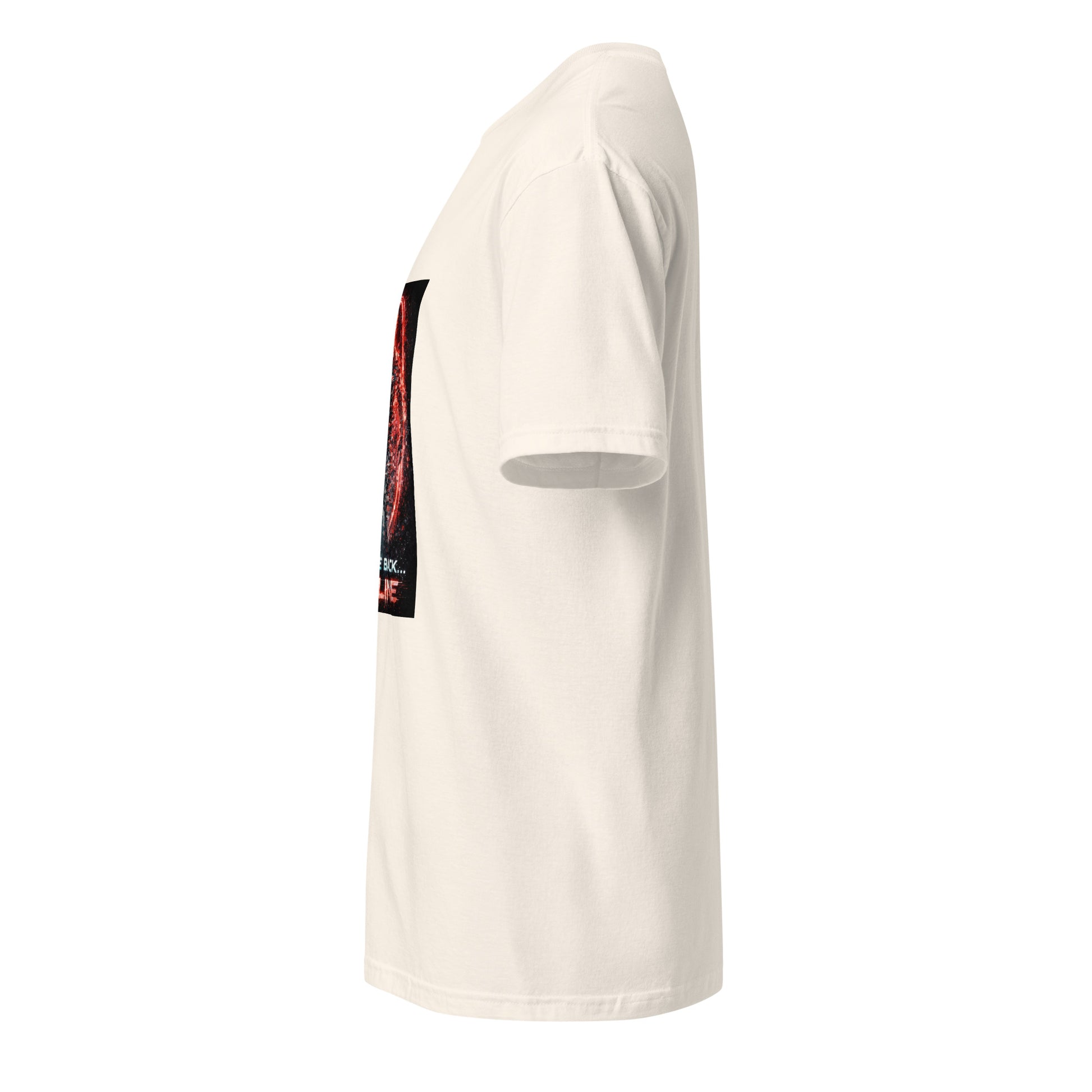 I’ll Be Back… Online – Retro Cyber Action - Short-Sleeve Unisex T-Shirt - Graphic Tee - Natural - Left side