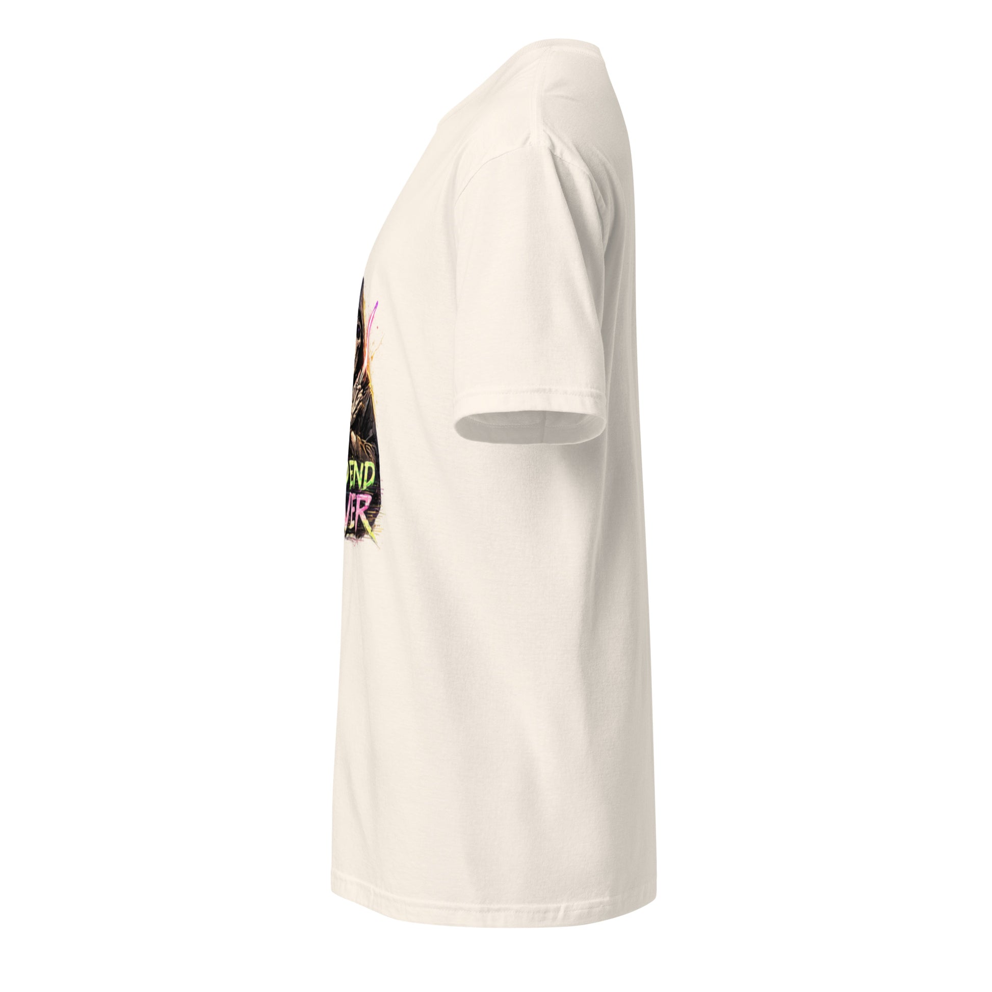Dead End Raver – Neon Skull Rave - Short-Sleeve Unisex T-Shirt- Graphic Tee - Natural - Left side