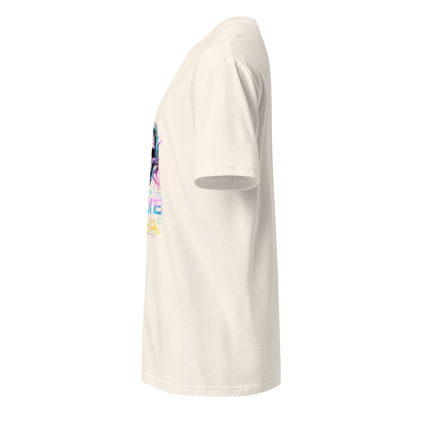 In My Rave Era – Neon Skull Festival - Short-Sleeve Unisex T-Shirt - Graphic Tee - Natural - Left side