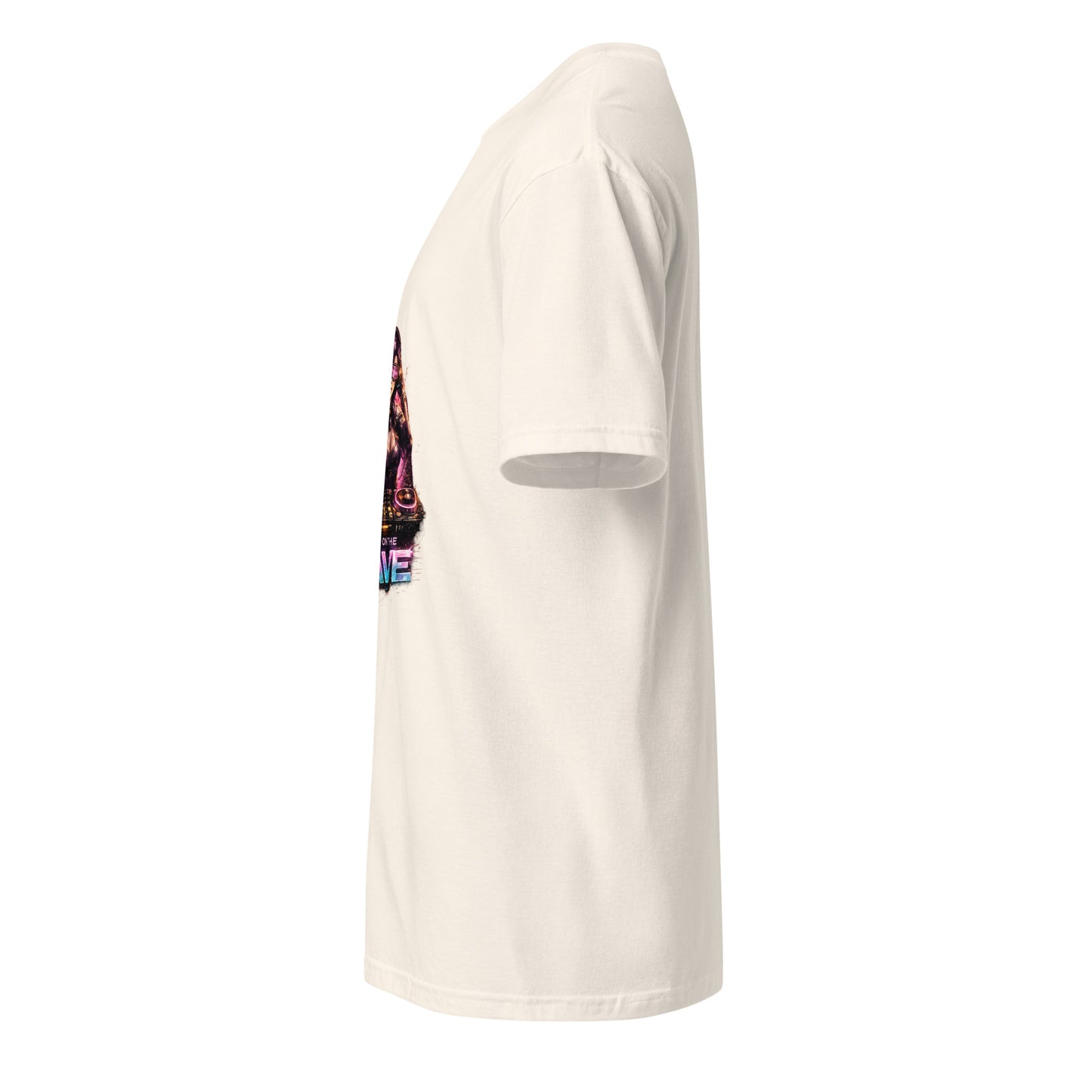 Heavy On The Rave – Cyber DJ Festival - Short-Sleeve Unisex T-Shirt - Graphic Tee - Natural - Left side