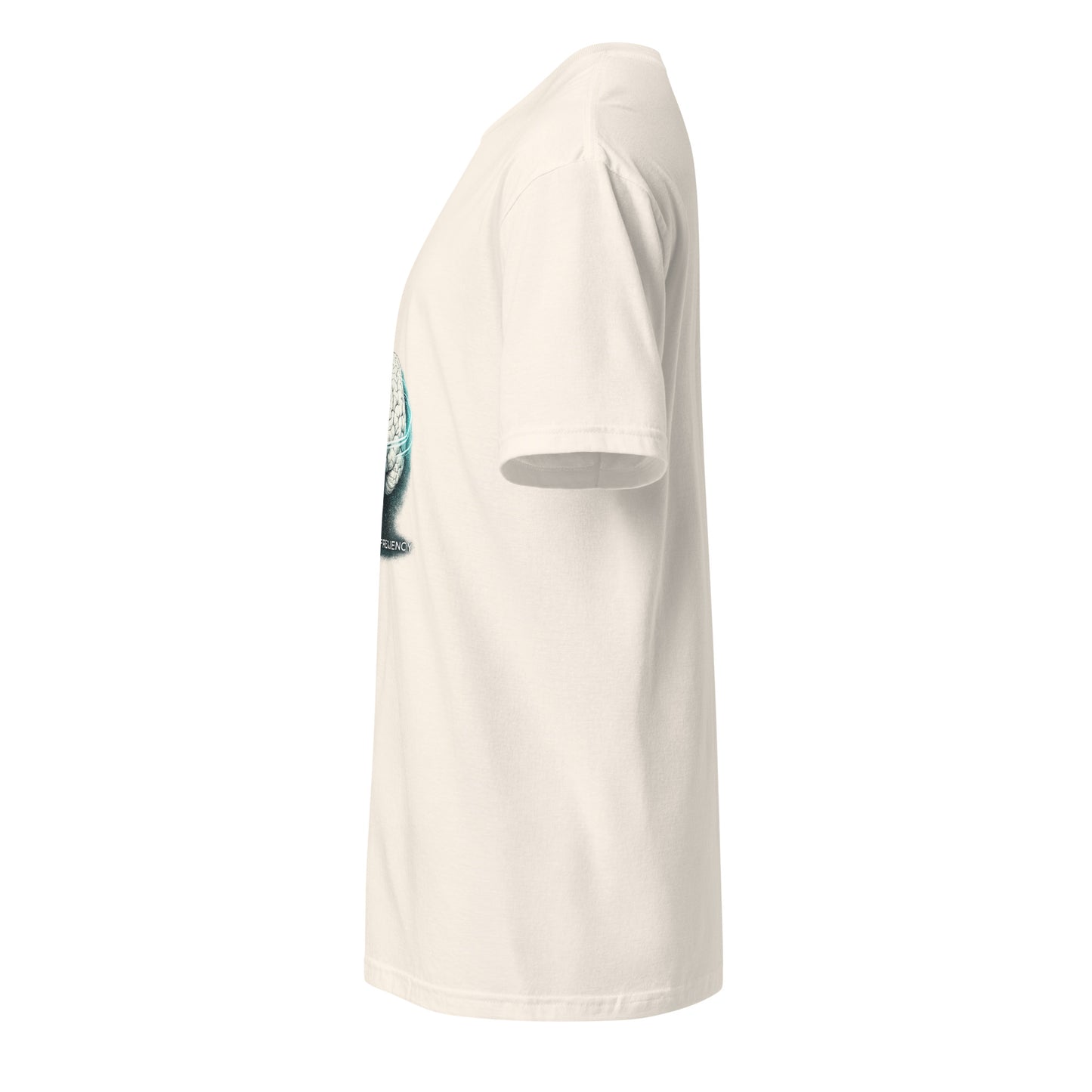 Organic Frequency – Human Signal - Short-Sleeve Unisex T-Shirt - Graphic Tee - Natural - Left side