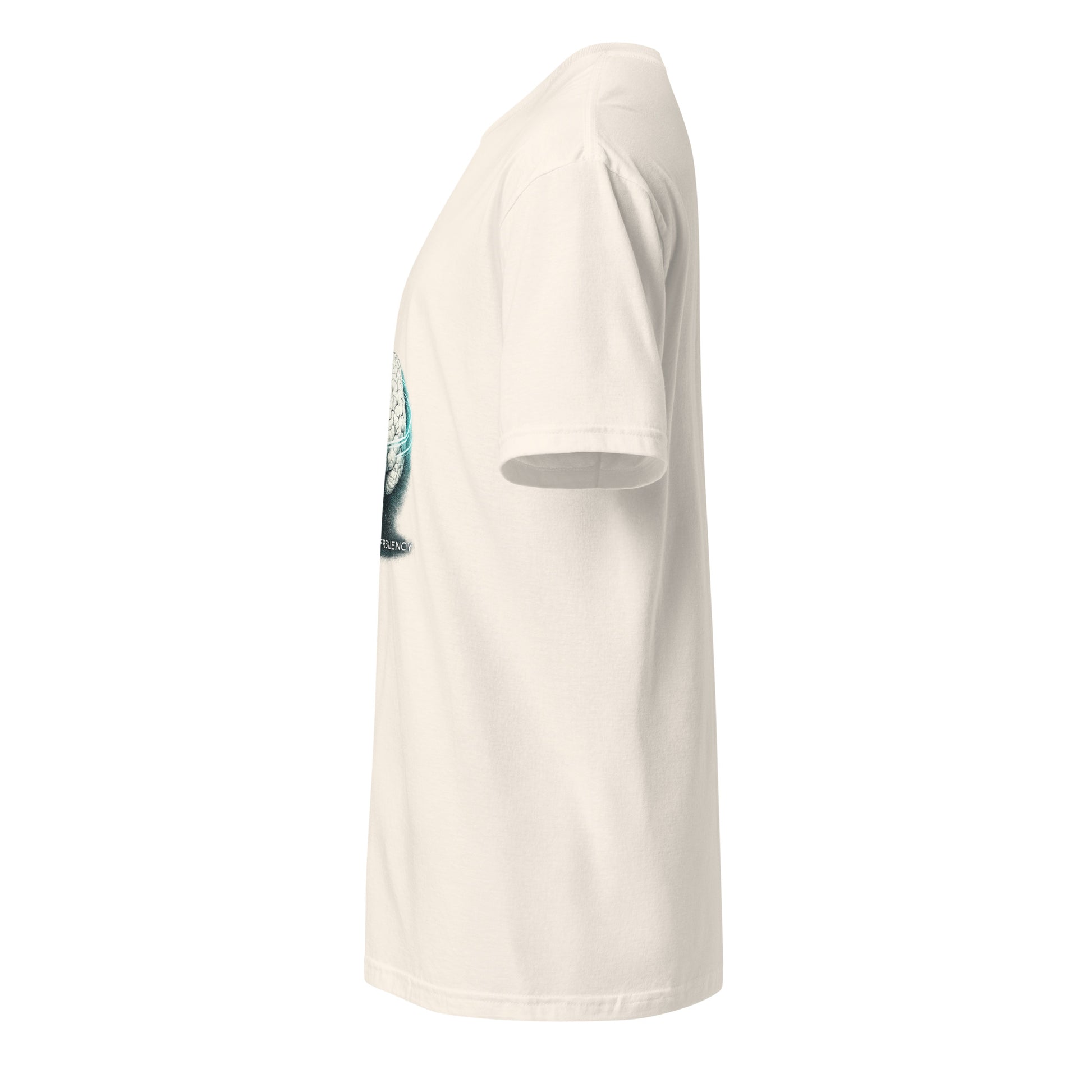 Organic Frequency – Human Signal - Short-Sleeve Unisex T-Shirt - Graphic Tee - Natural - Left side