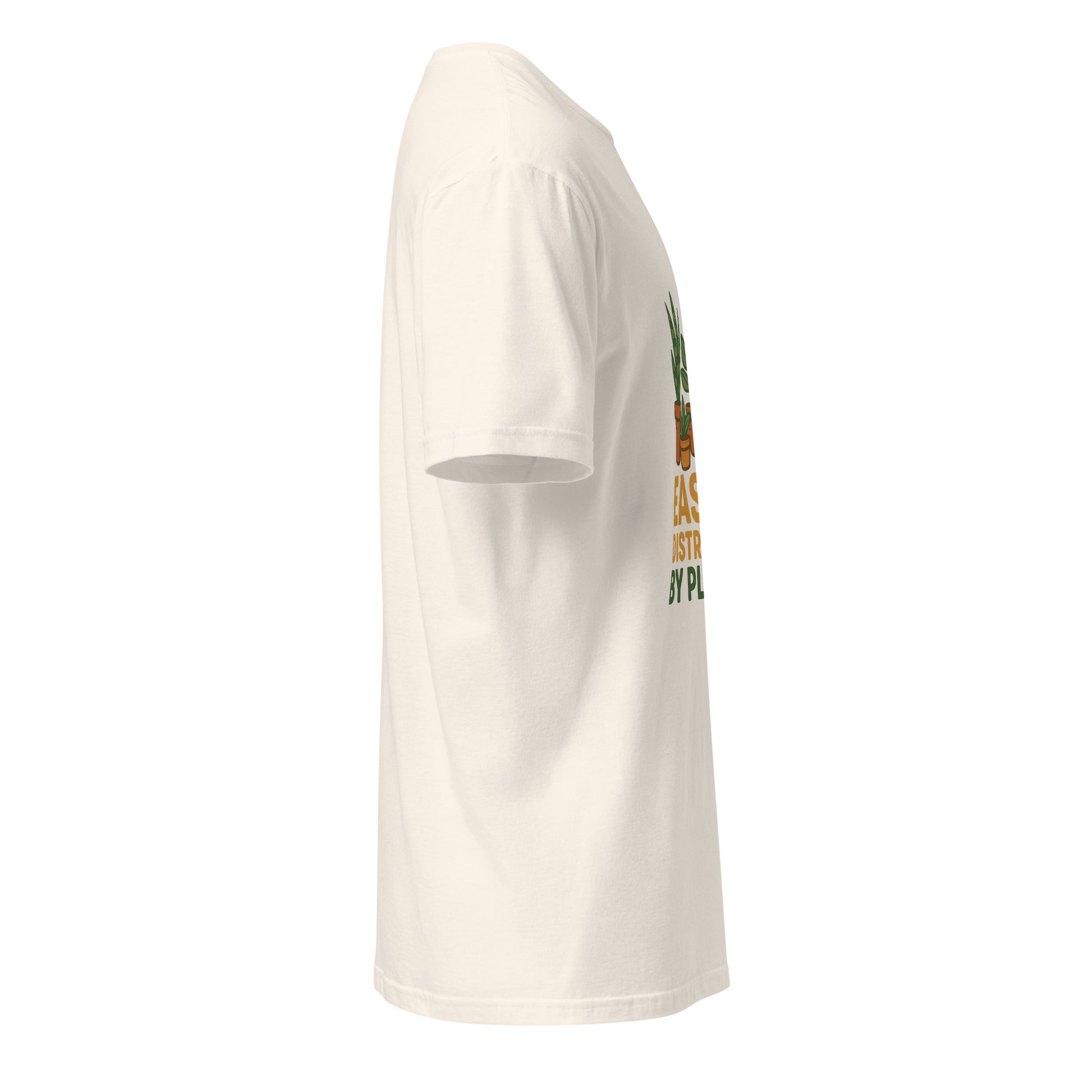 Easily Distracted By Plants - Short-Sleeve Unisex T-Shirt - Graphic Tee - Natural - Right side