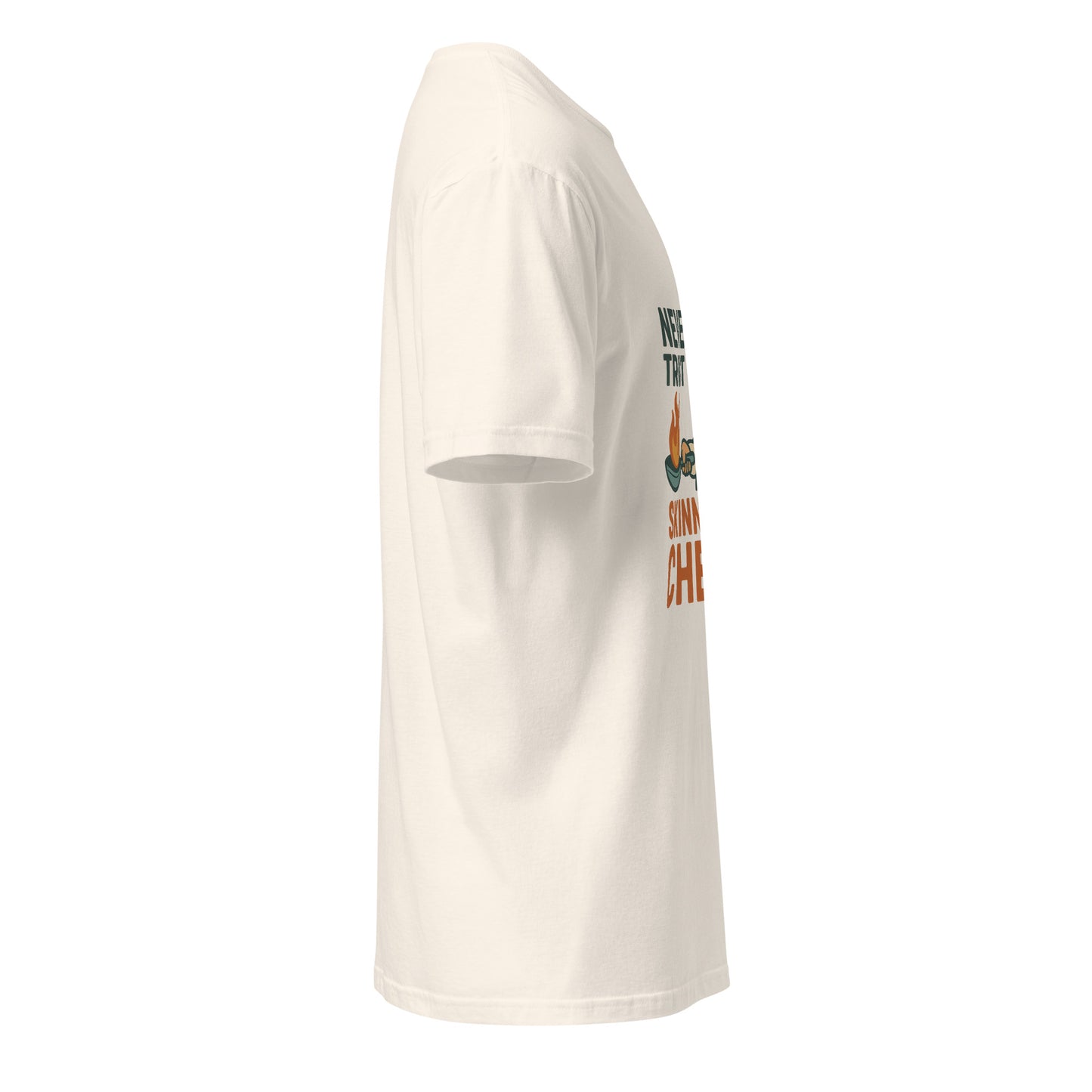 Never Trust A Skinny Chef - Kitchen Truth - Short-Sleeve Unisex T-Shirt - Graphic Tee - Natural - Right side
