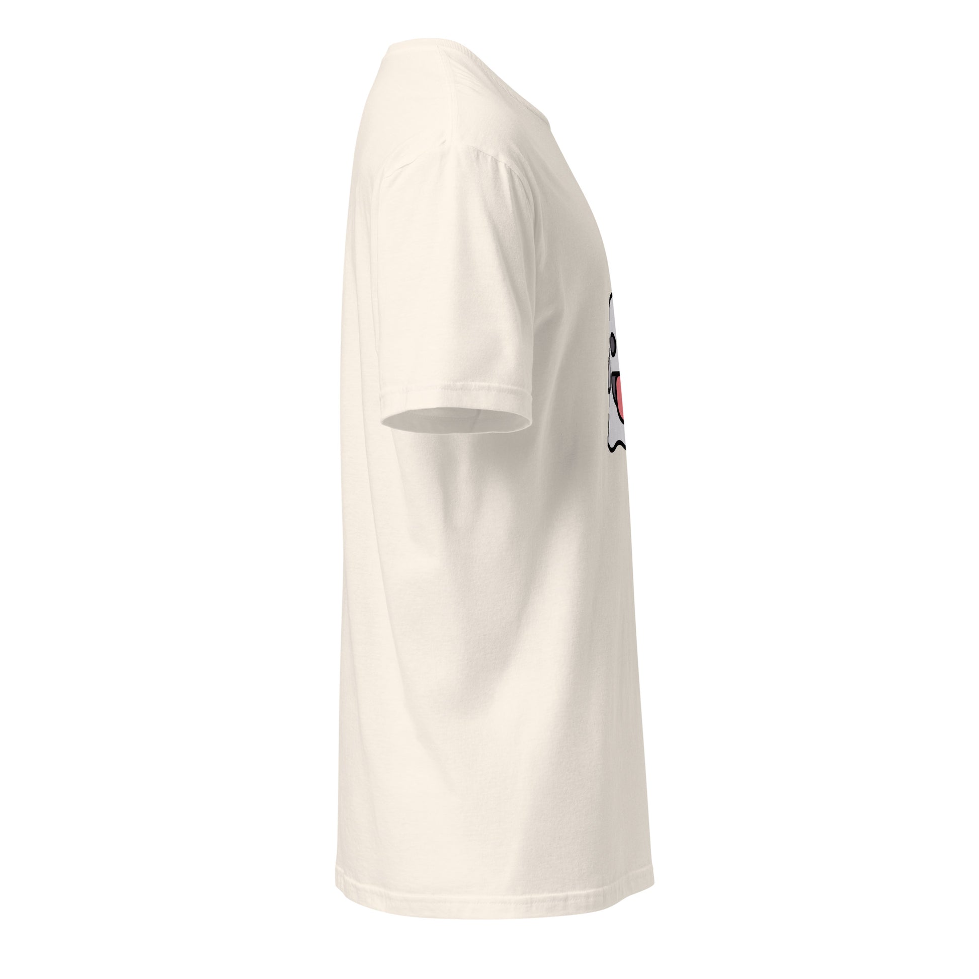 Spooky - Cheeky Ghost Vibes - Short-Sleeve Unisex T-Shirt - Graphic Tee - Natural - Right side