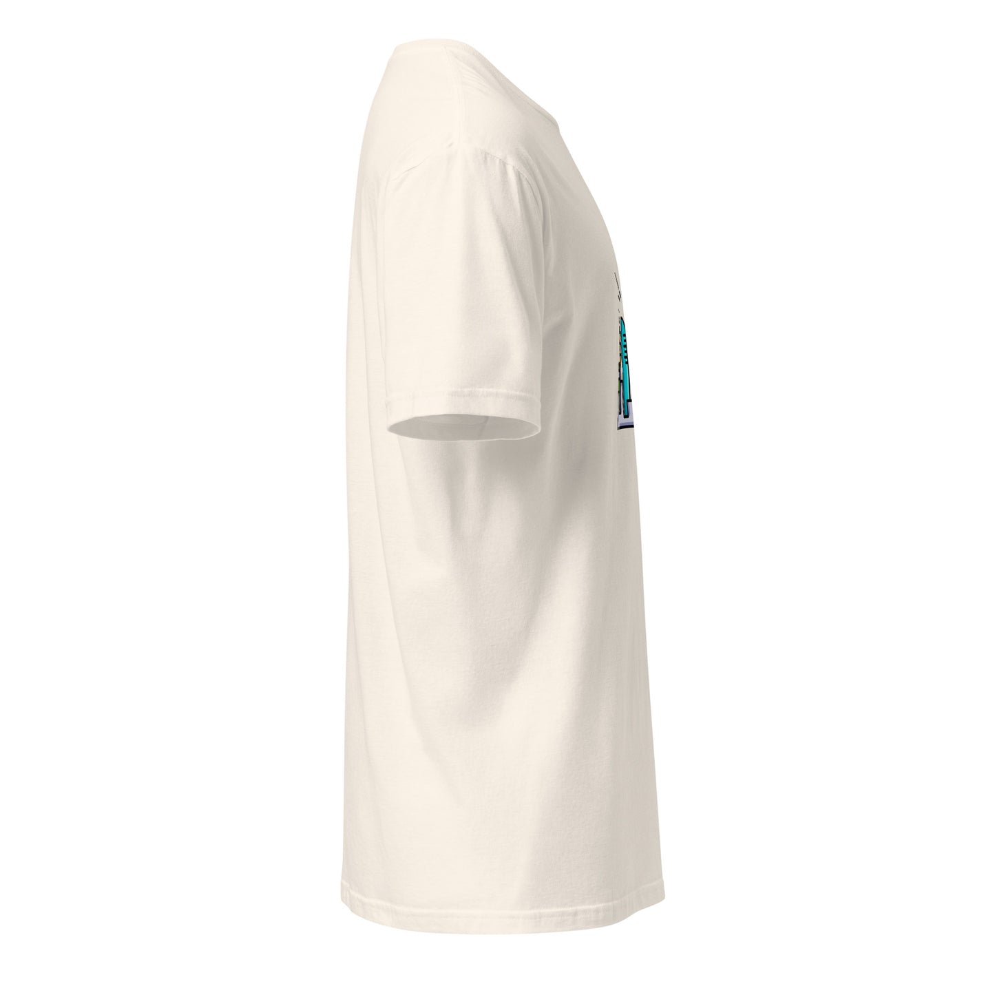 Cyber City 2 - Signal From The Skyline - Short-Sleeve Unisex T-Shirt - Graphic Tee - Natural - Right side