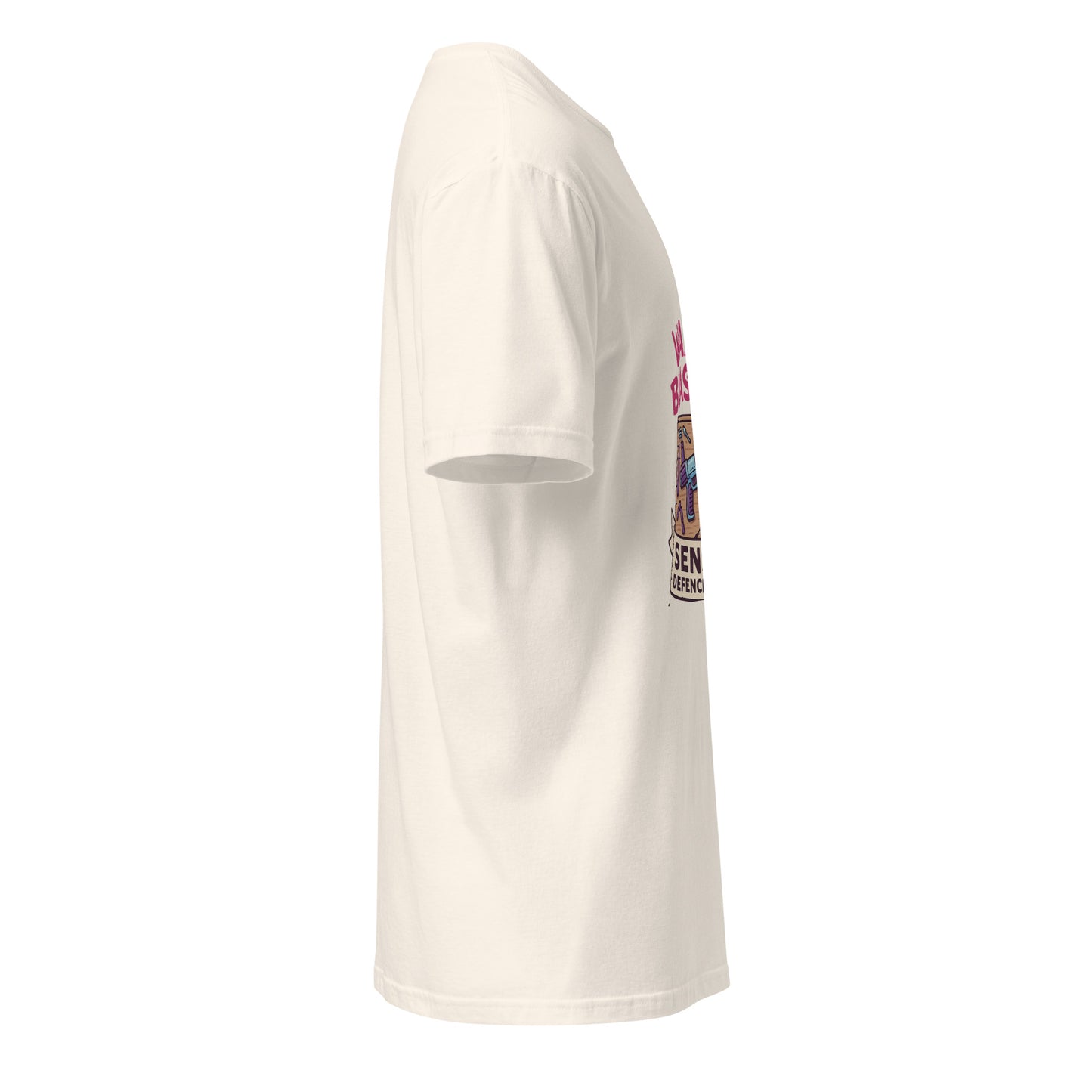 Wax On/Blast Off – Retro Karate Space - Short-Sleeve Unisex T-Shirt - Graphic Tee - Natural - Right side