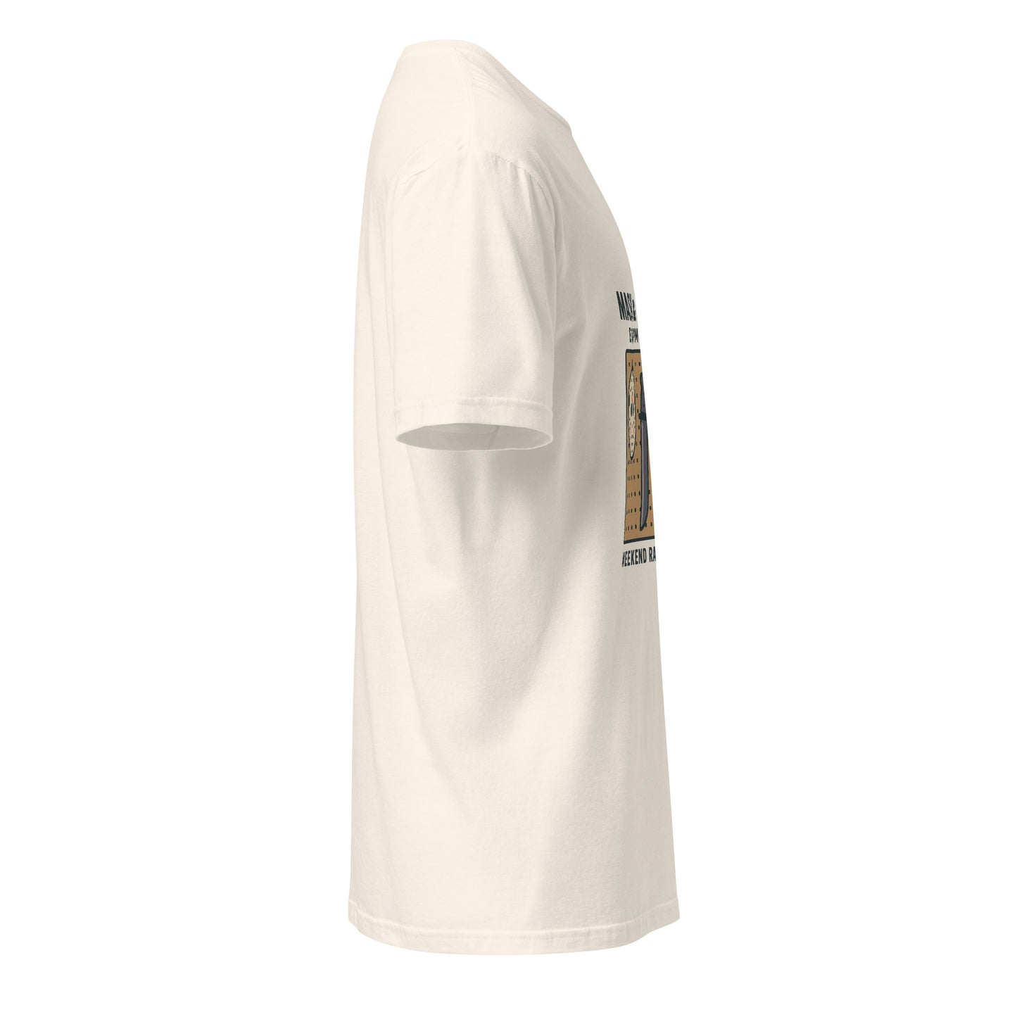 Mask & Machete Equipment Hire – For All Your Slasher Needs - Short-Sleeve Unisex T-Shirt - Graphic Tee - Natural - Right side