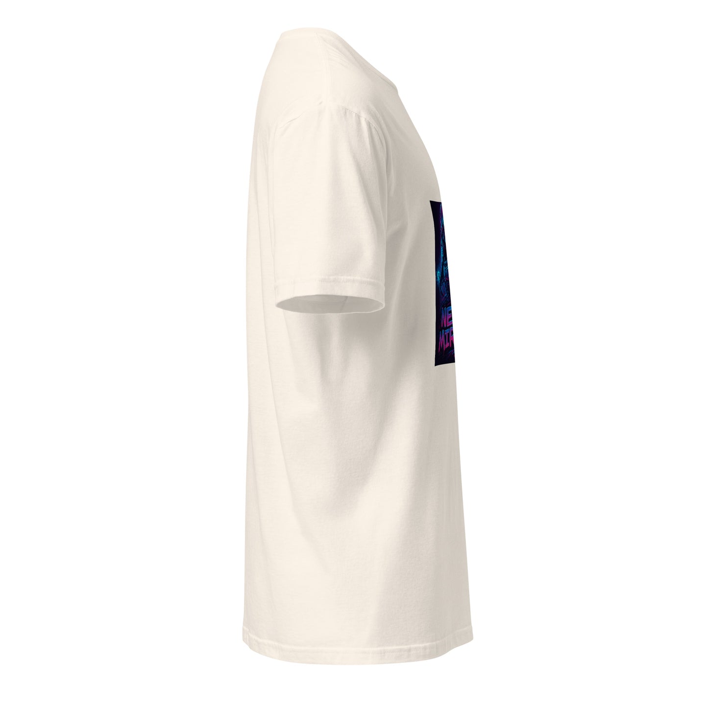 Neon Mirage Samurai - Future Sci-Fi - Short-Sleeve Unisex T-Shirt - Graphic Tee - Natural - Right side
