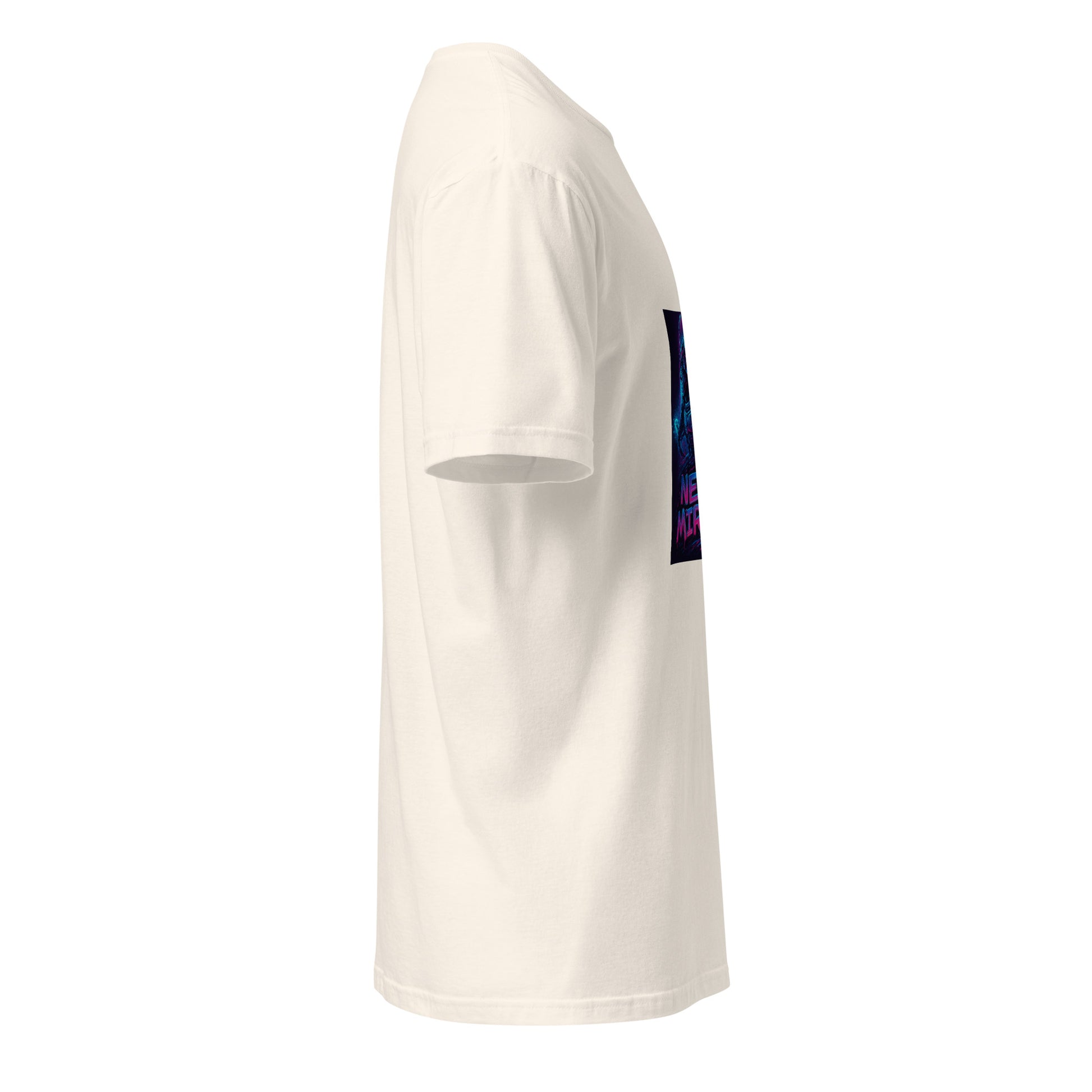 Neon Mirage Samurai - Future Sci-Fi - Short-Sleeve Unisex T-Shirt - Graphic Tee - Natural - Right side