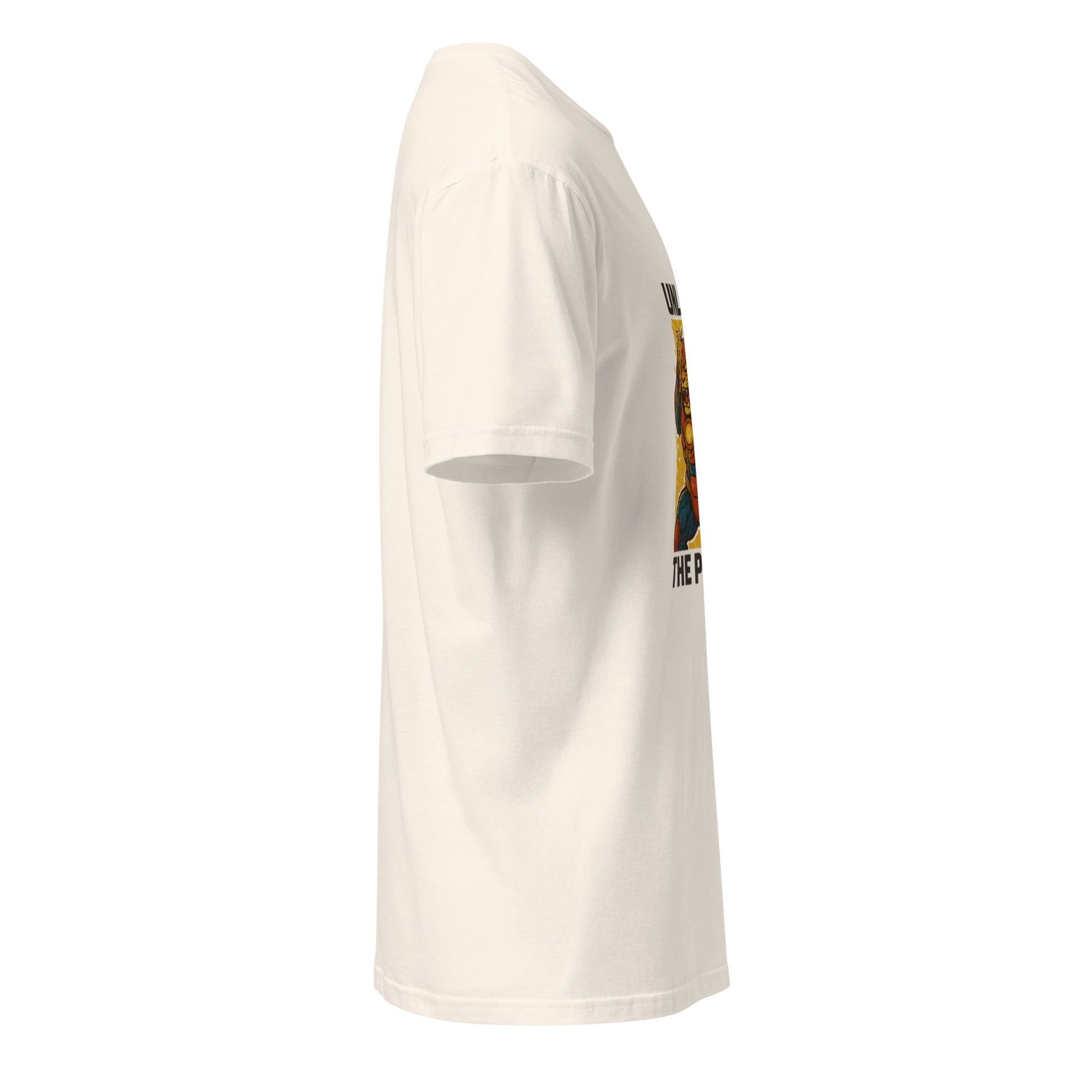 Thunder Primal Overdrive – Tech-Totem Fusion Warrior - Short-Sleeve Unisex T-Shirt - Graphic Tee - Natural - Right side