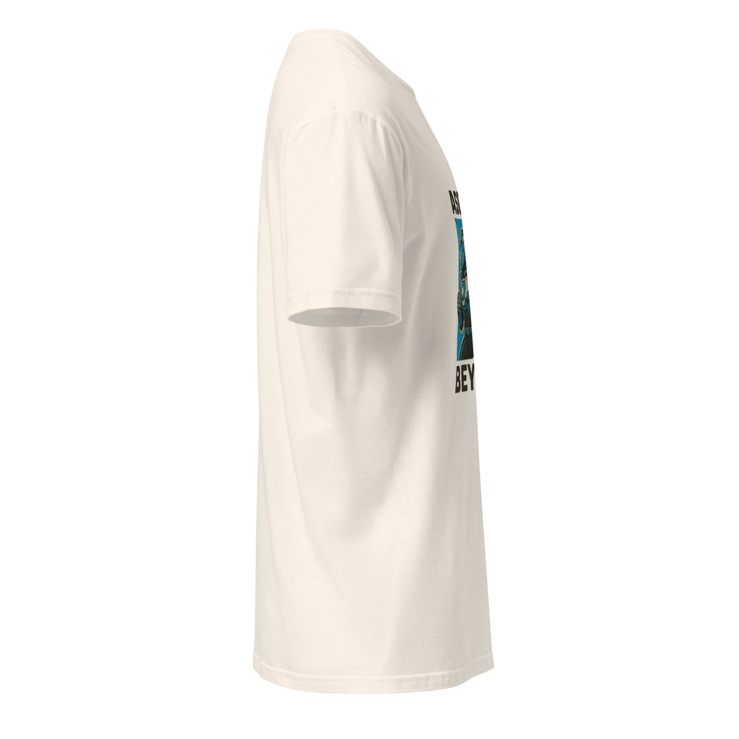 Mechaverse Crusader – Hard-Light Wing Pilot - Short-Sleeve Unisex T-Shirt - Graphic Tee - Natural - Right side