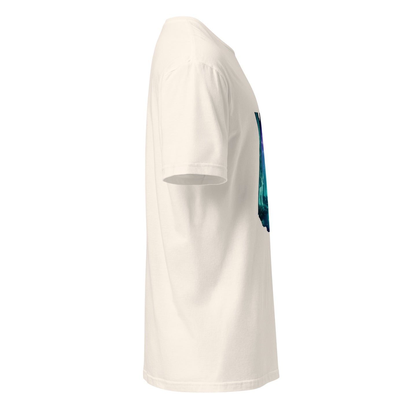 Quantum Forest – Digital Nature Fusion - Short-Sleeve Unisex T-Shirt - Graphic Tee - Natural - Right side