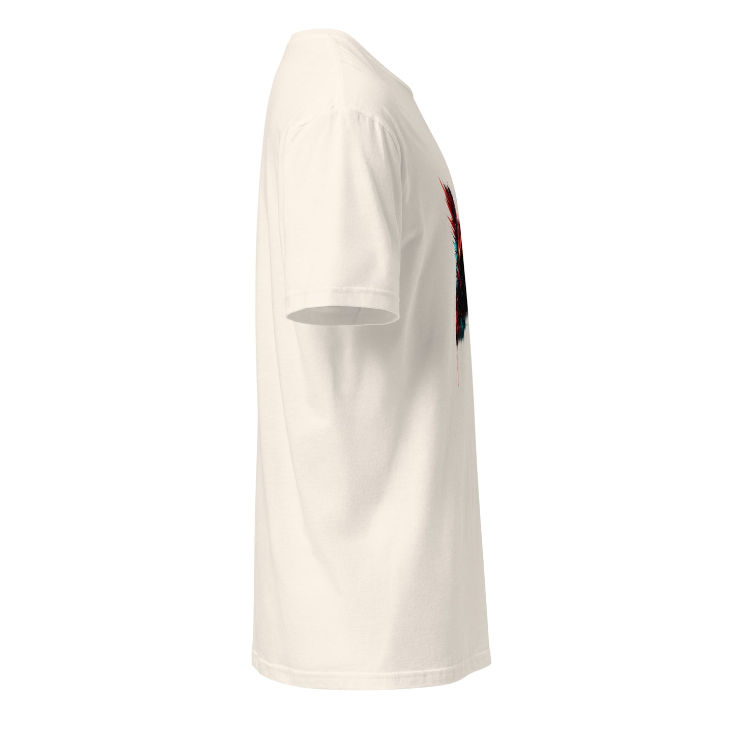 Digital Seraph Riot – Cyber Energy - Short-Sleeve Unisex T-Shirt - Graphic Tee - Natural - Right side