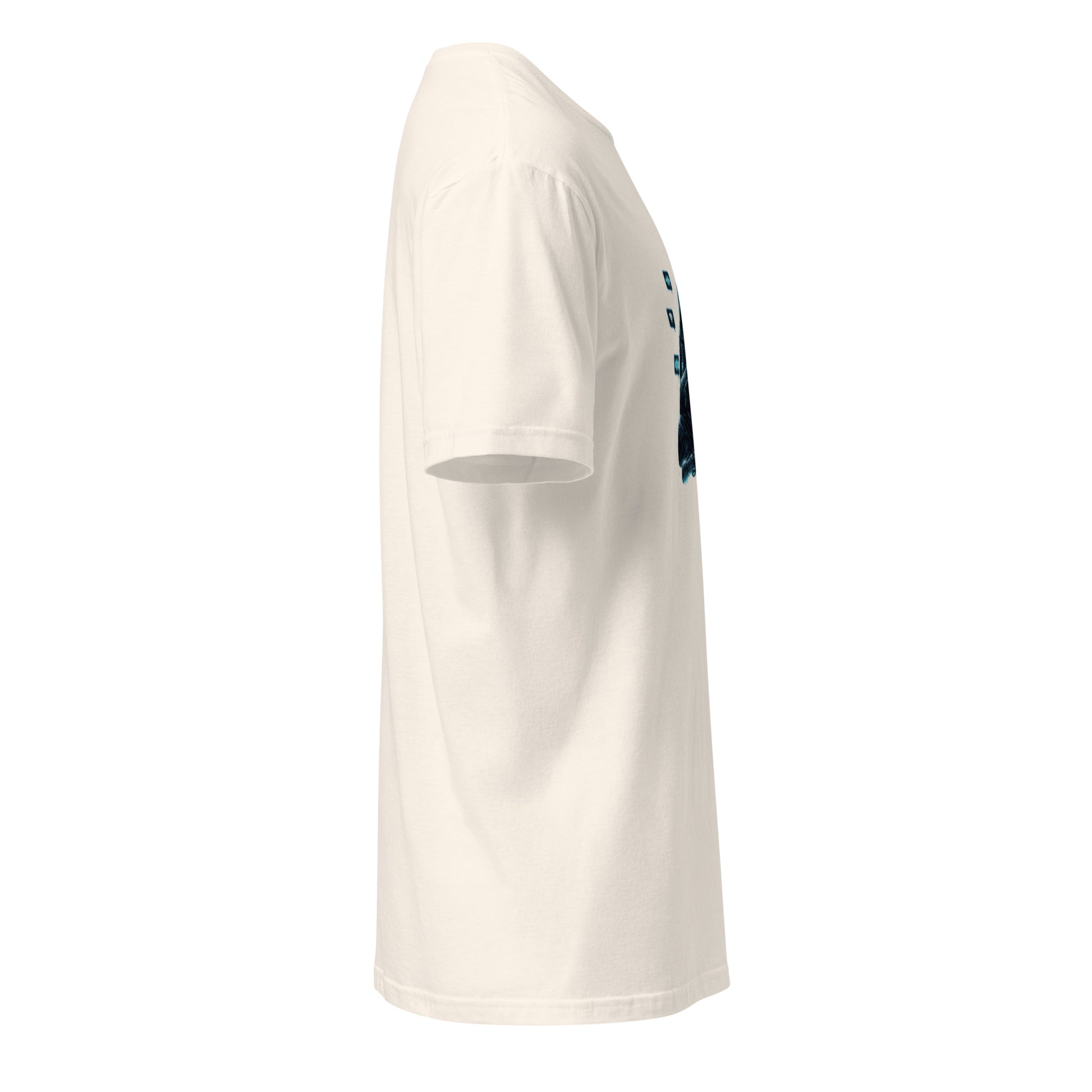 Digital Monk - Cyber Streetwear - Short-Sleeve Unisex T-Shirt - Graphic Tee - Natural - Right side