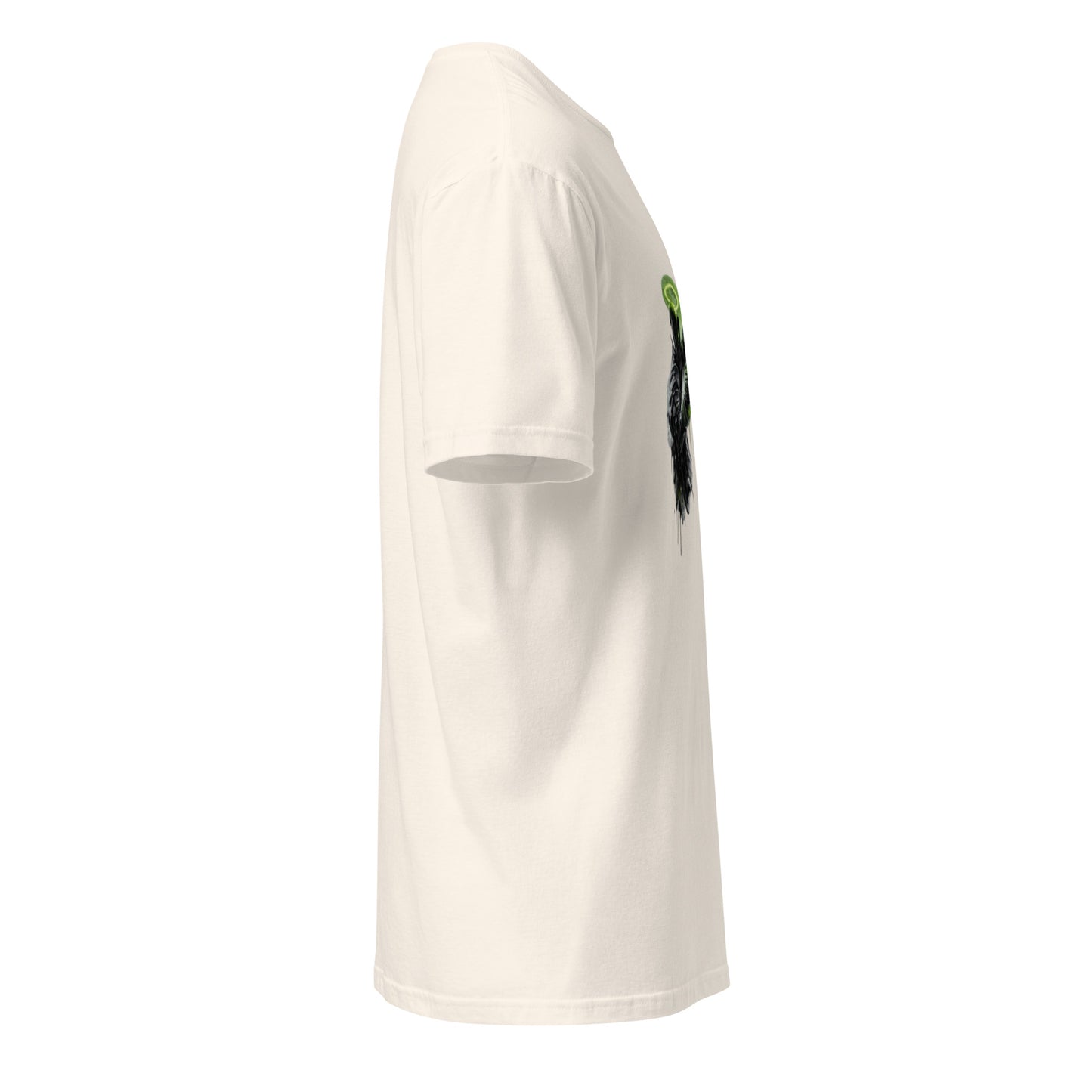 Halo Hackers – Cyber Streetwear - Short-Sleeve Unisex T-Shirt - Graphic Tee - Natural - Right side