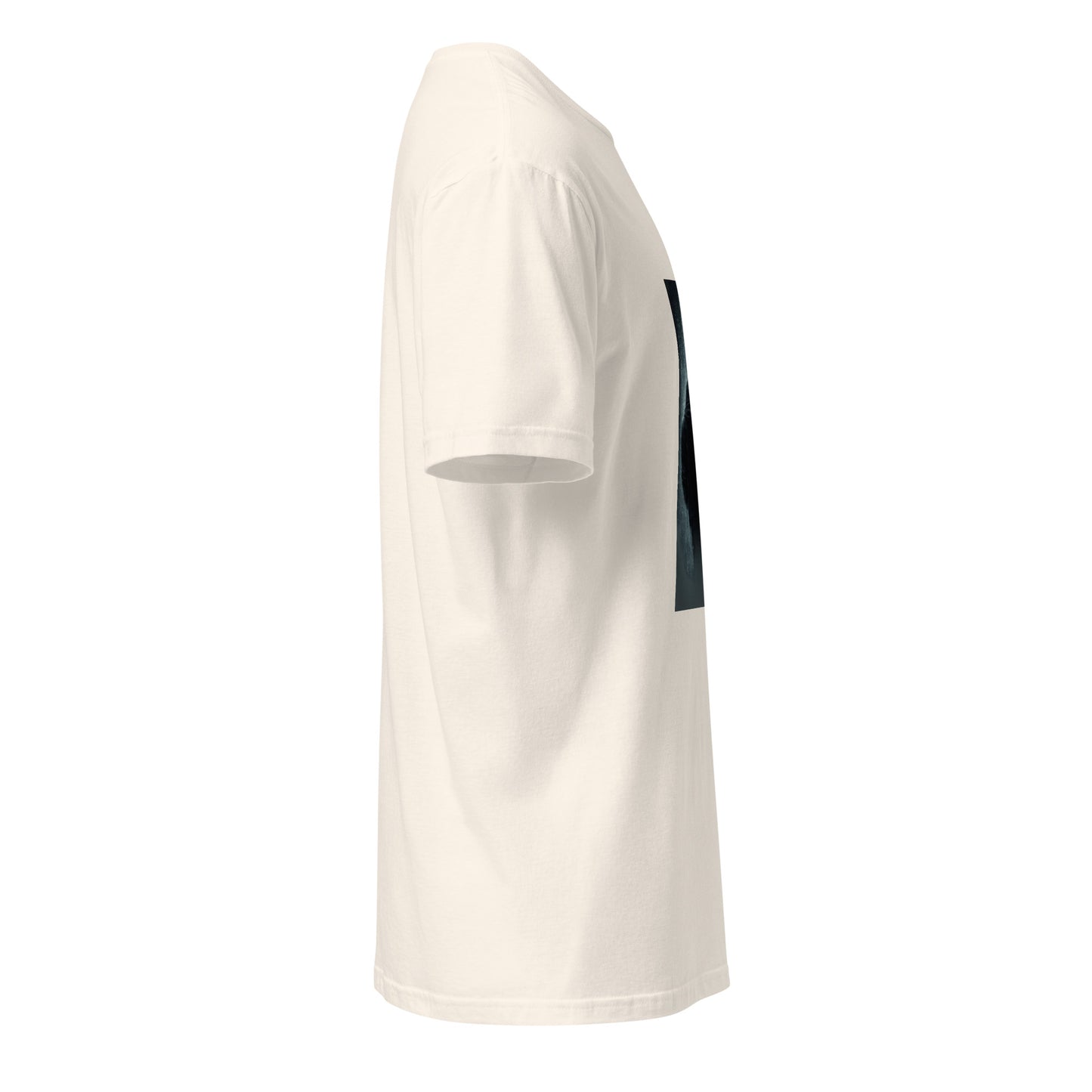 After The Noise – Minimal Cyber Noir - Short-Sleeve Unisex T-Shirt - Graphic Tee - Natural - Right side