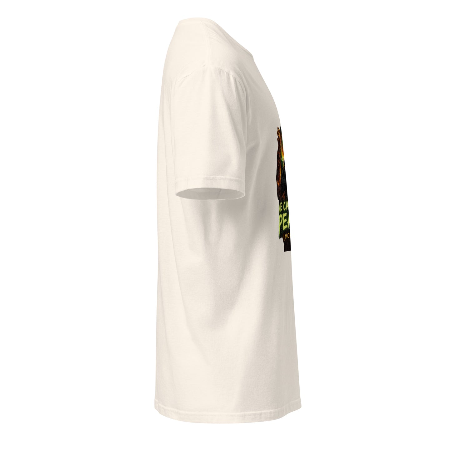 We Came in Peace (Mostly) – Alien Parody Streetwear - Short-Sleeve Unisex T-Shirt - Graphic Tee - Natural - Right side