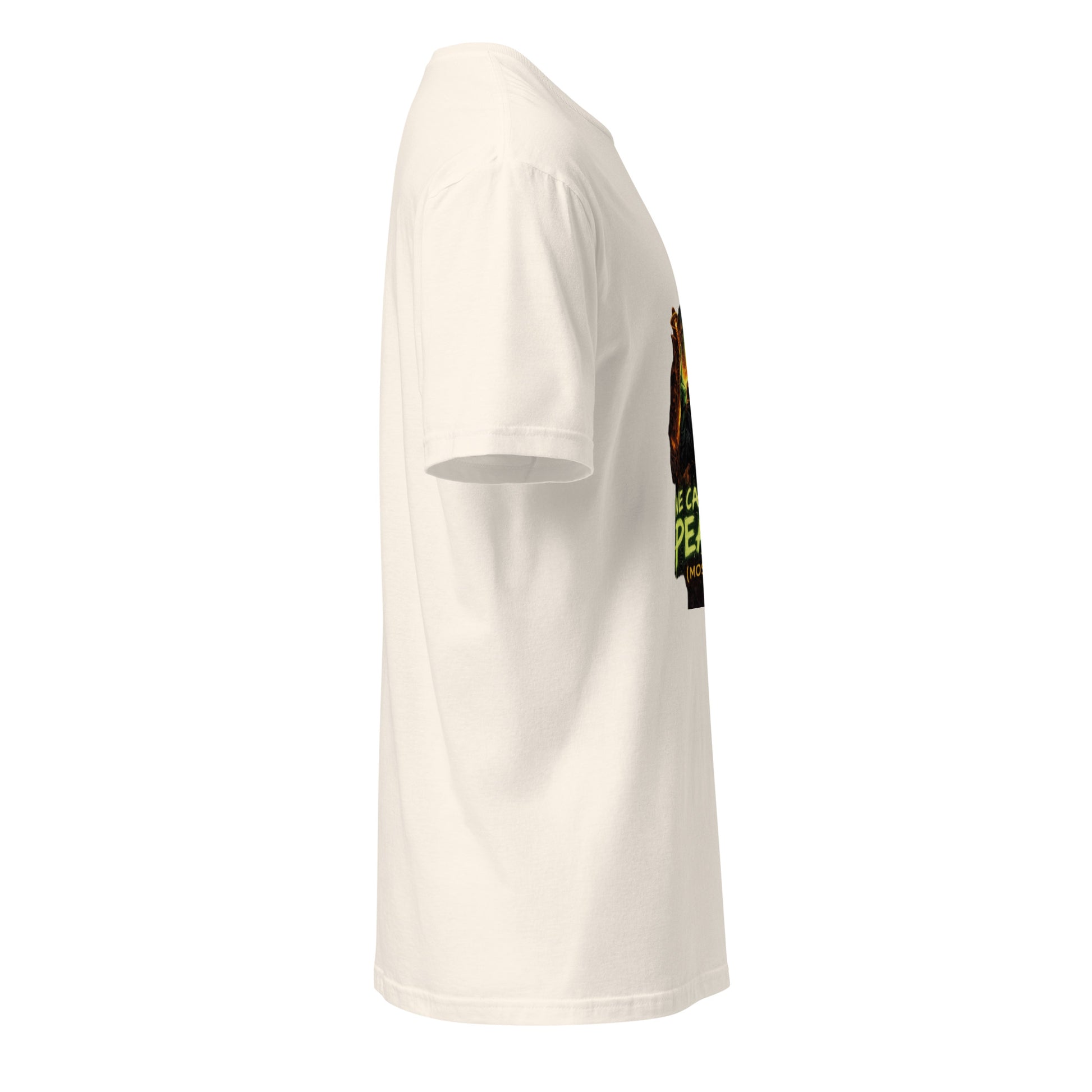We Came in Peace (Mostly) – Alien Parody Streetwear - Short-Sleeve Unisex T-Shirt - Graphic Tee - Natural - Right side