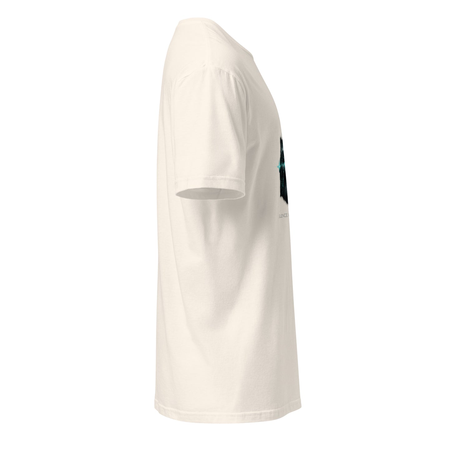 Silence Is Offline – Dark Cyber - Short-Sleeve Unisex T-Shirt - Graphic Tee - Natural - Right side