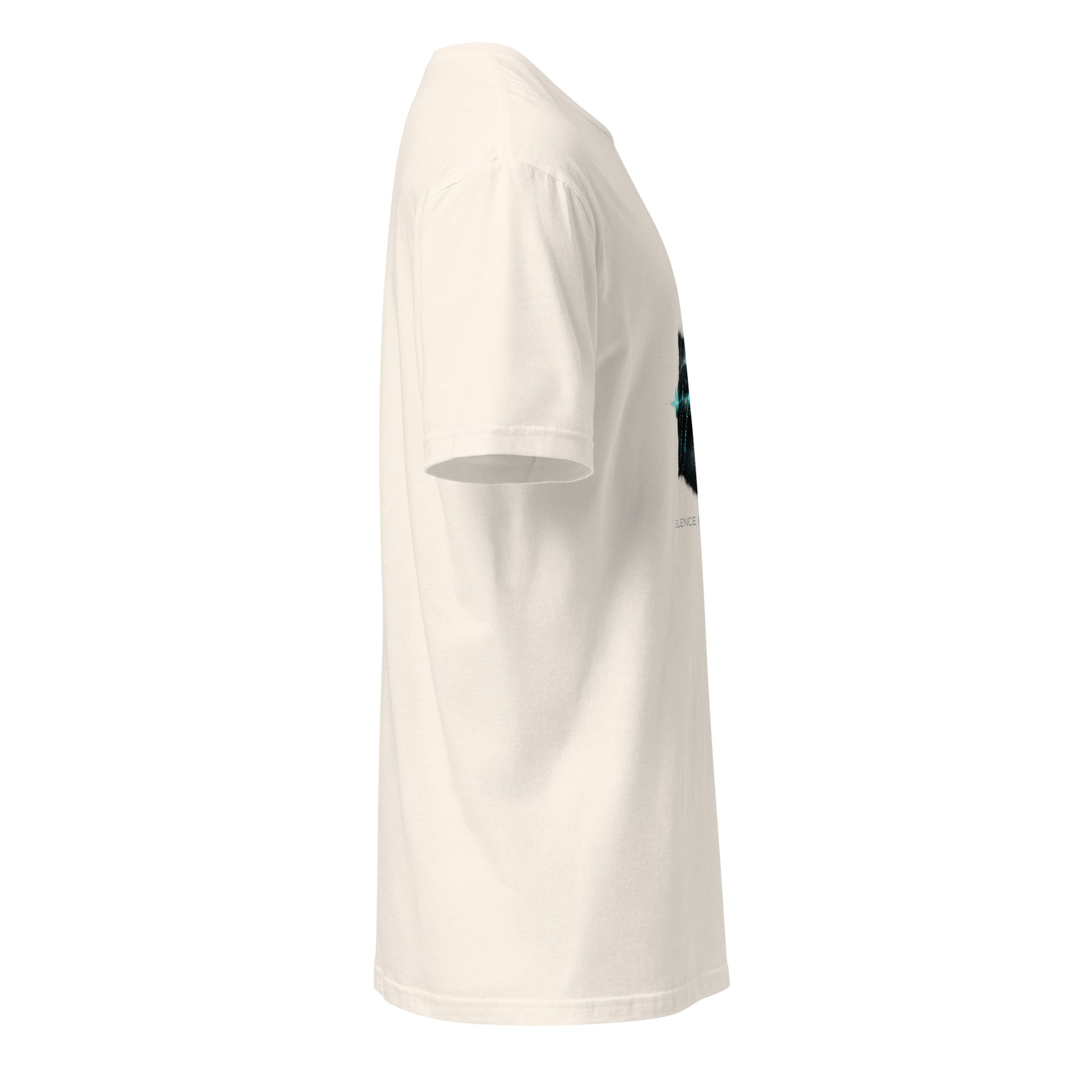Silence Is Offline – Dark Cyber - Short-Sleeve Unisex T-Shirt - Graphic Tee - Natural - Right side