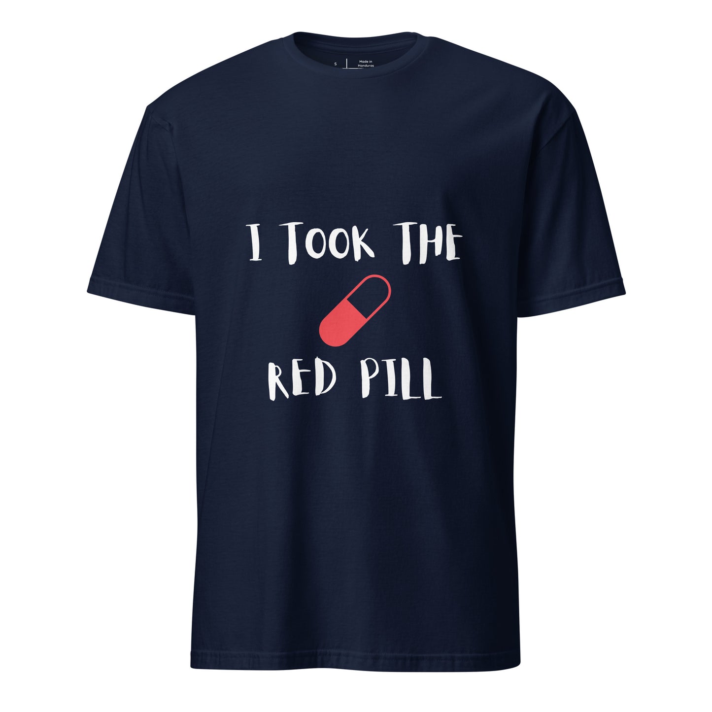 The Red Pill - Sci-Fi Tribute - Short-Sleeve Unisex T-Shirt - Graphic Tee - Navy - Front