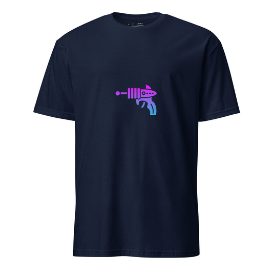 Ray Gun - Retro Sci-Fi Style - Short-Sleeve - Unisex T-Shirt - Graphic Tee - Navy - Front