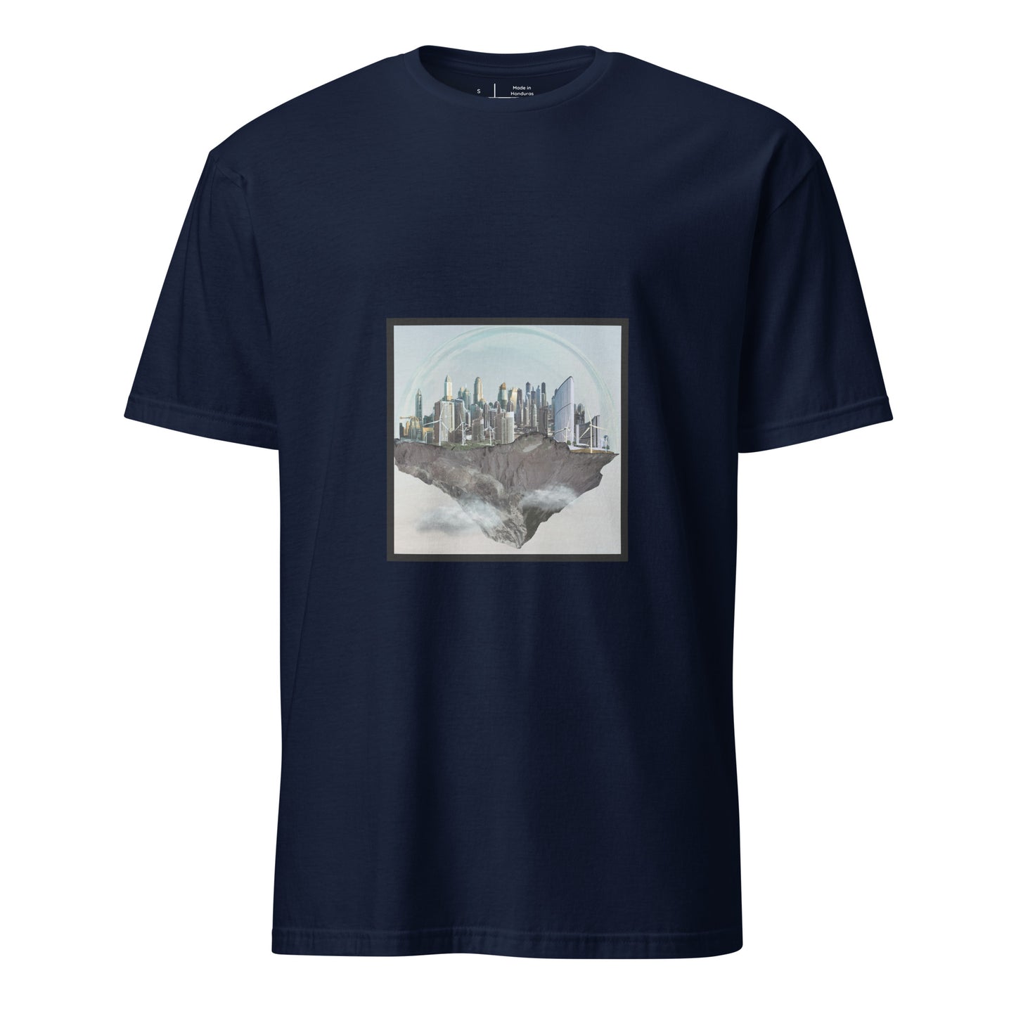 Utopia - City In The Clouds - Short-Sleeve Unisex T-Shirt - Graphic Tee - Navy - Front