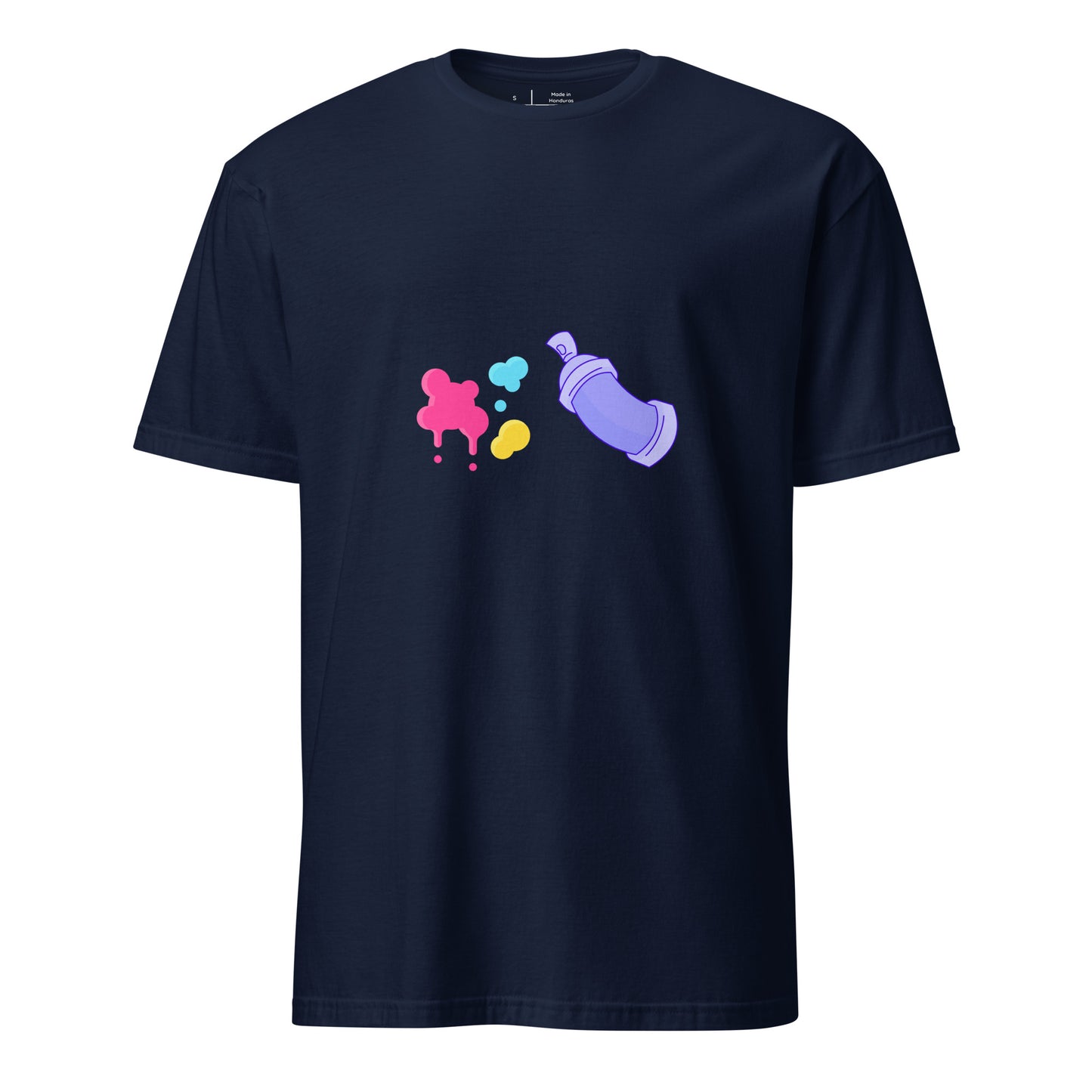 Spray Can - Global Graffiti Tribute - Short-Sleeve Unisex T-Shirt - Graphic Tee - Navy - Front