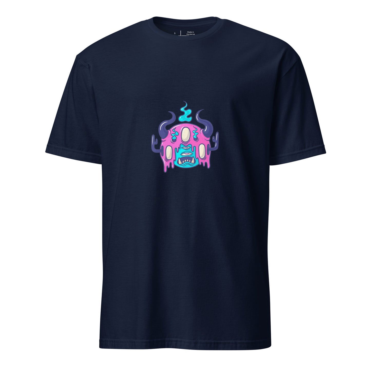 Monsta 3 - Urban Monsta Collection - Short-Sleeve Unisex T-Shirt - Graphic Tee - Navy - Front