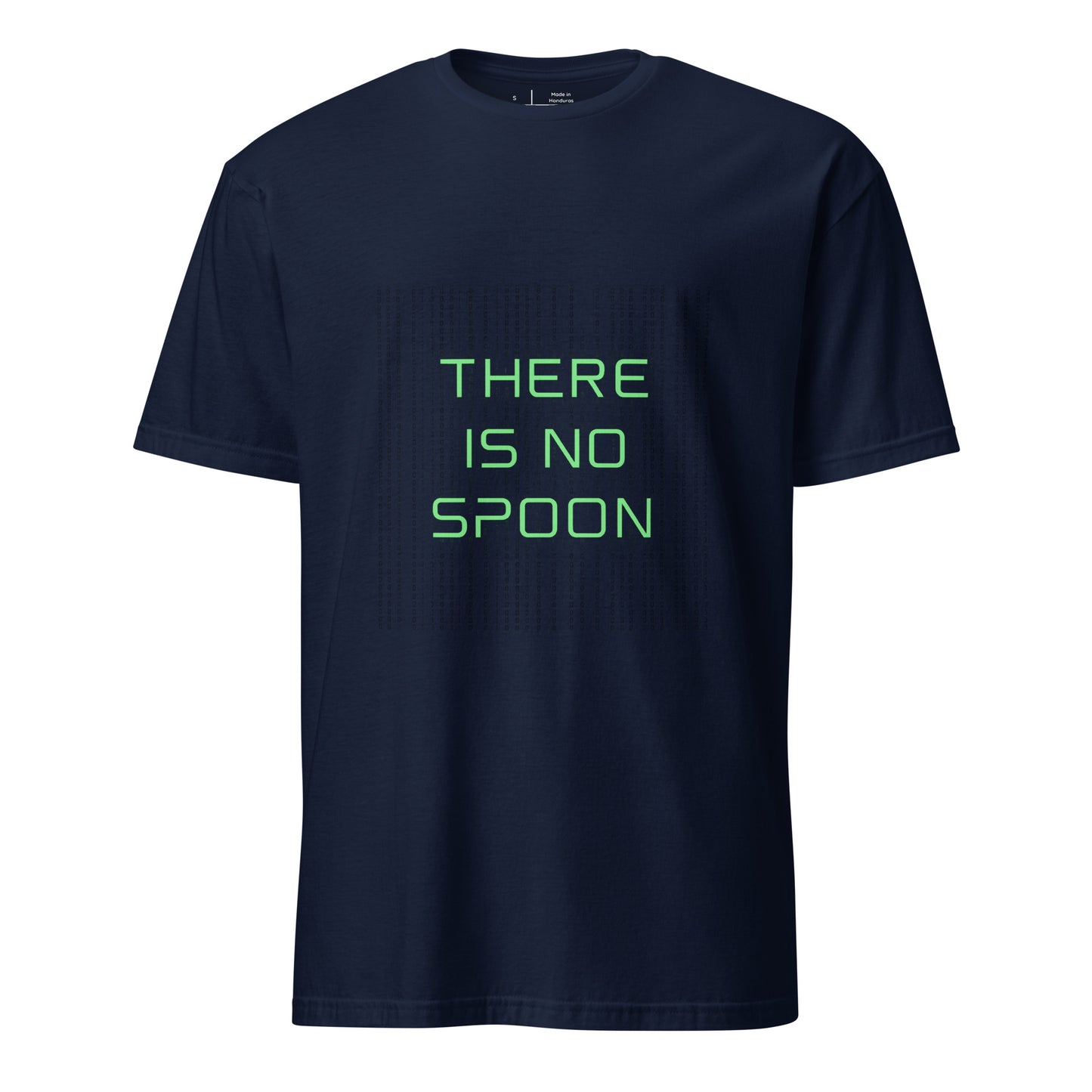 There Is No Spoon - Sci-Fi Nostalgia - Short-Sleeve Unisex T-Shirt - Graphic Tee - Navy - Front